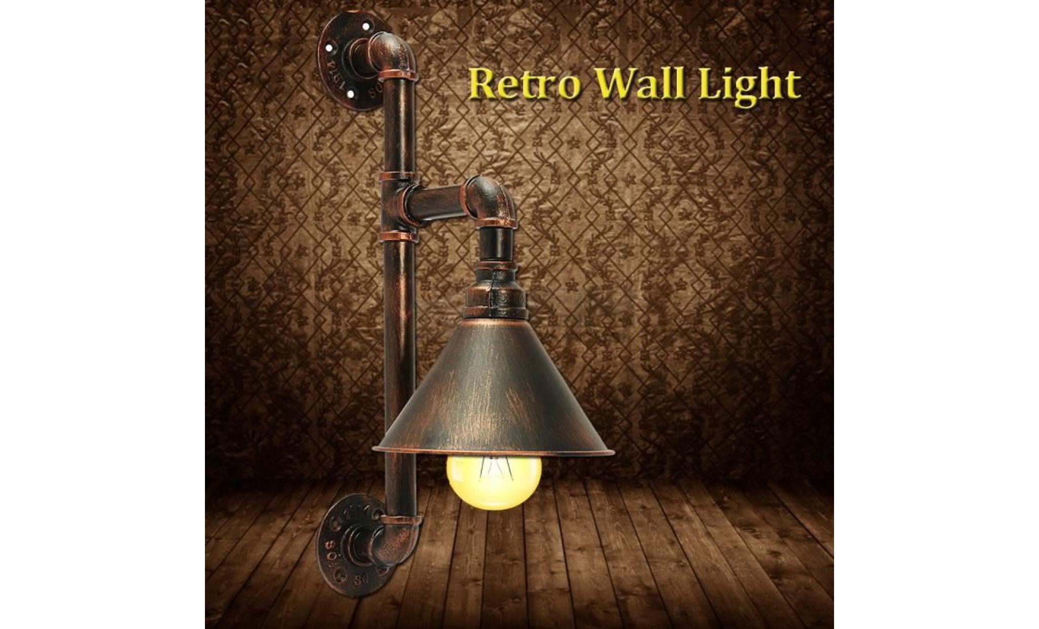 rétro vintage abat jour applique lampe loft murale (sans ampoule)