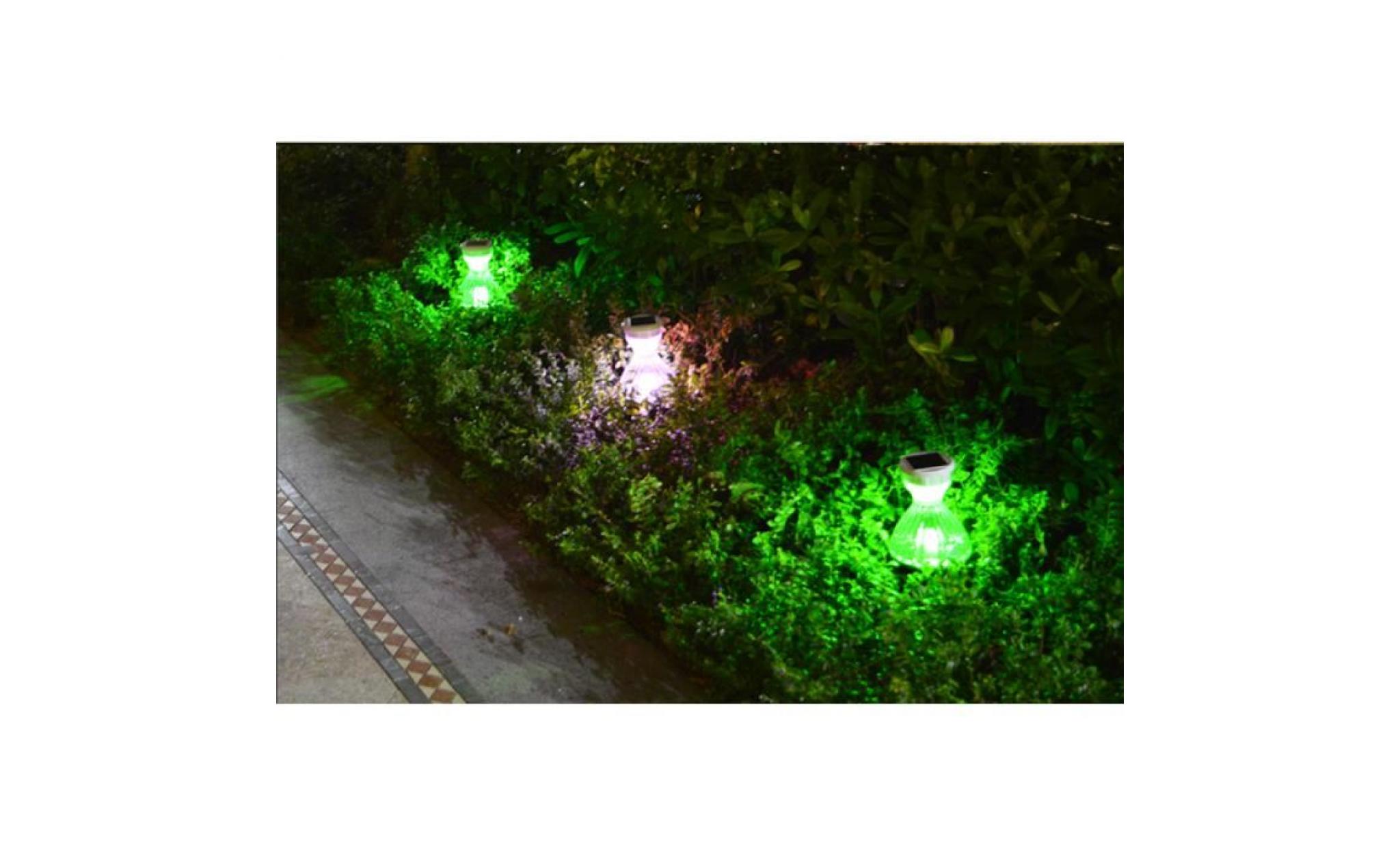 revesaleer®lampe à jupe solaire fonctionnant à led de rvb lumière extérieure à gazon de jardin de cour extérieure  er1817