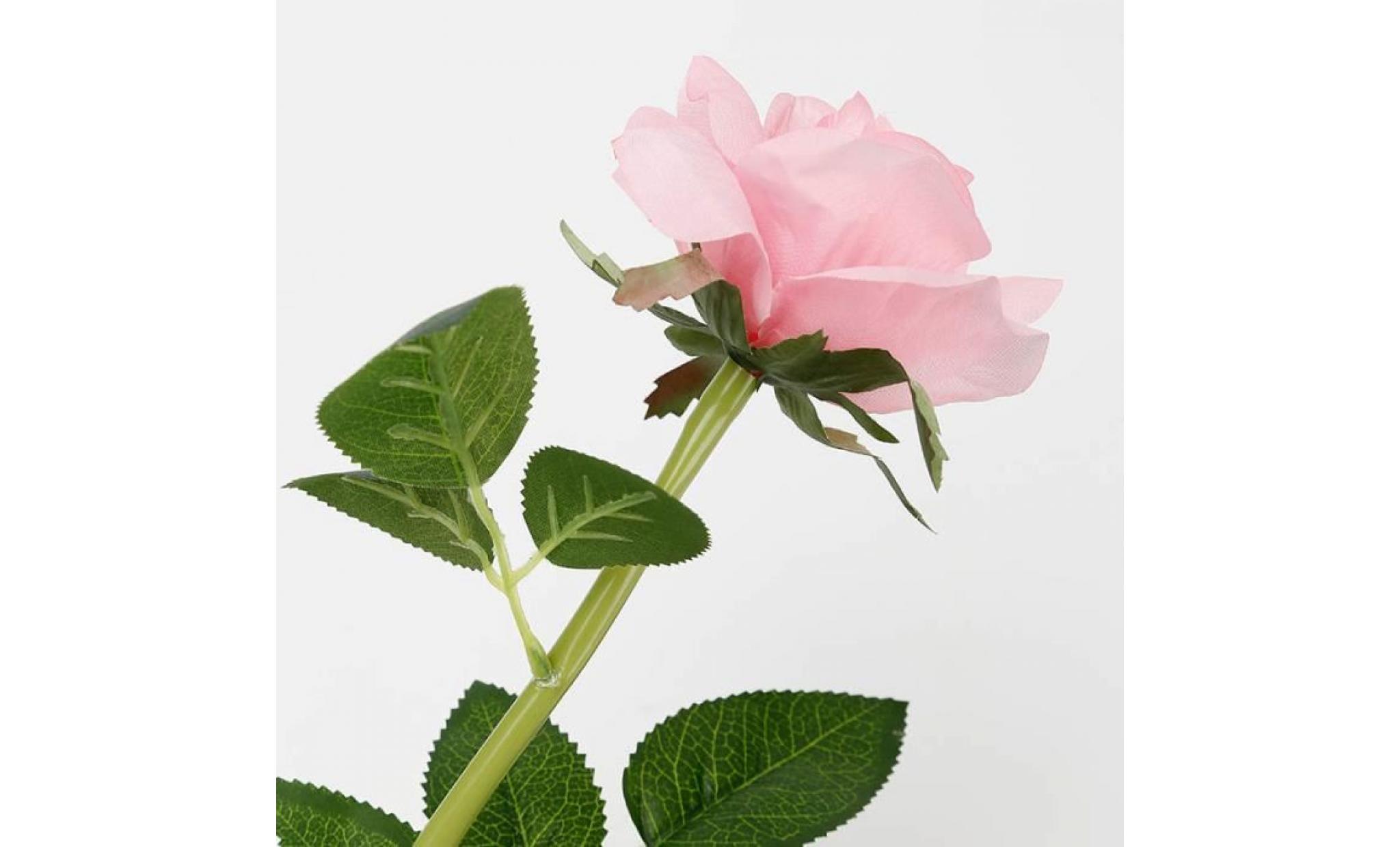 rose l'énergie solaire led unique fausse rose fleur jeu de jardin paysage lampe extérieure cour décor de fête s'allume pas cher