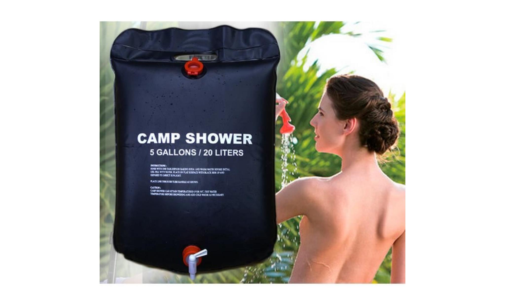 sac de douche solaire 20l sac de douche avec eau chaude par chauffage solaire