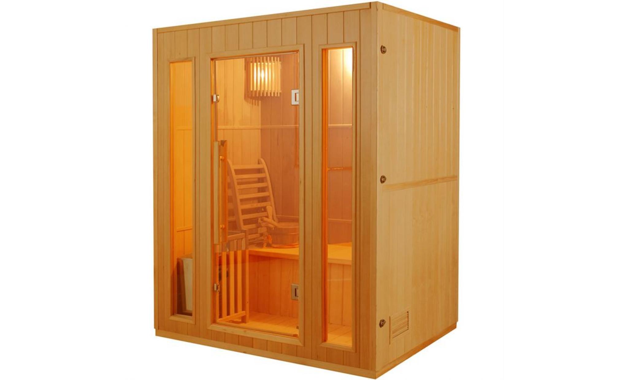 sauna traditionnel finlandais 3 places zen