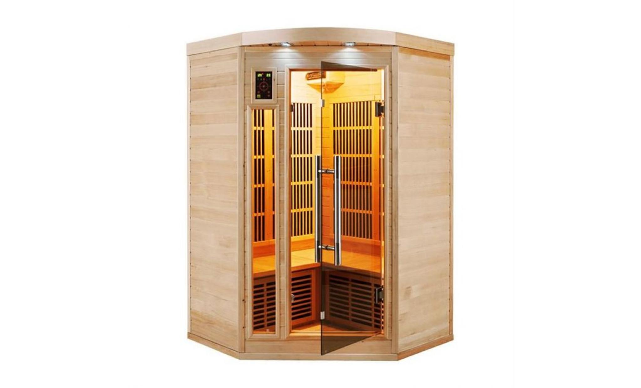 sauna à angle 2 3 places
