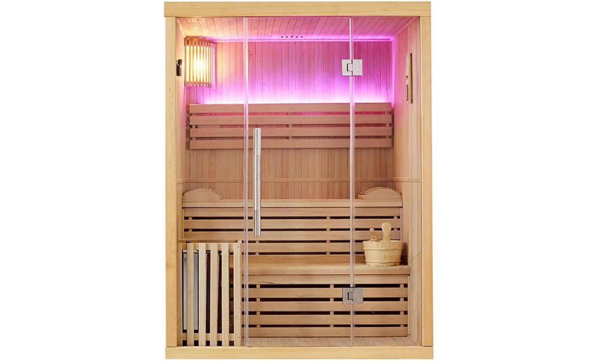 sauna finlandais nordica® vapeur 2 3 places   150 x 120 x h.200