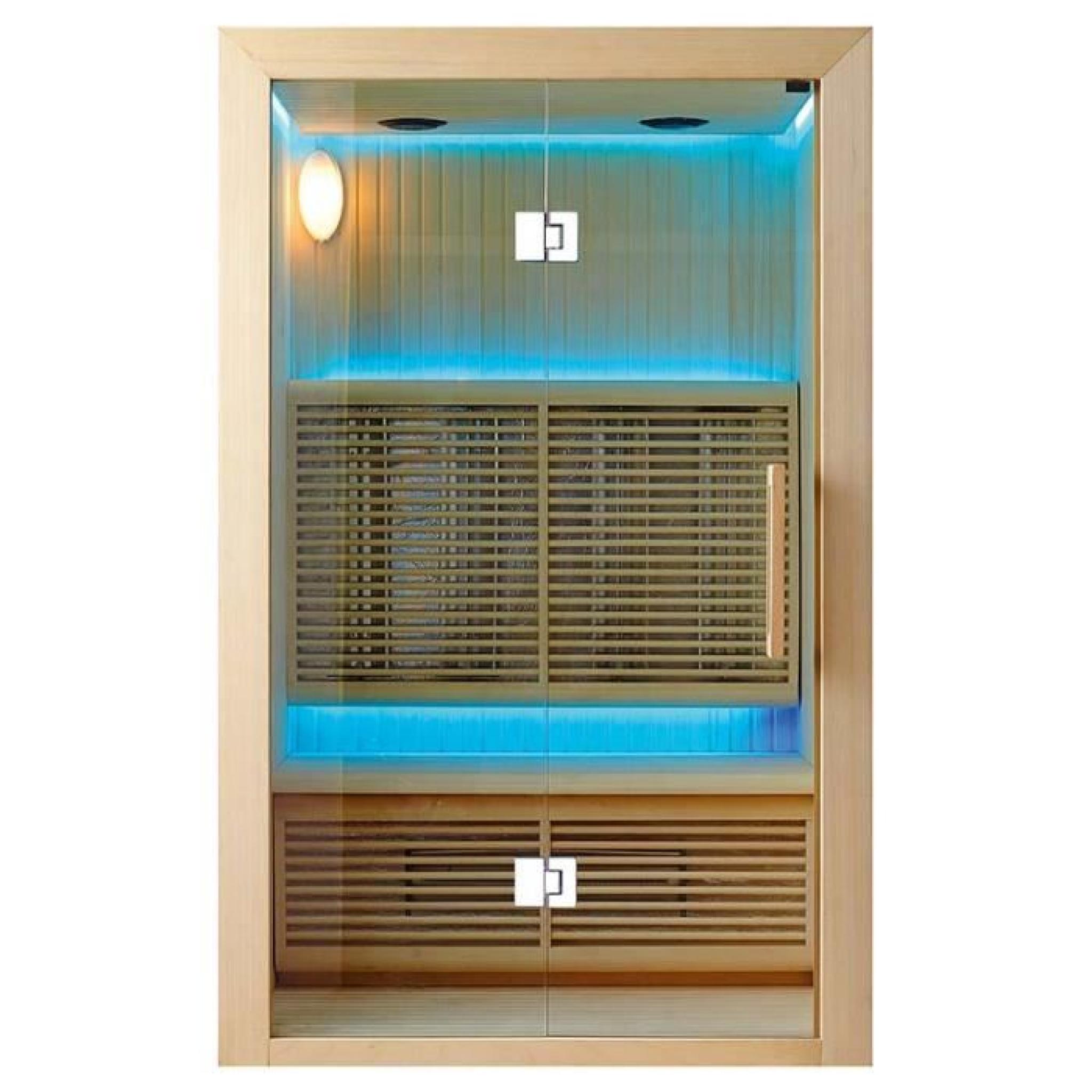 Sauna infrarouge Hydro - 100 x 105 x 190 - Pin blanc