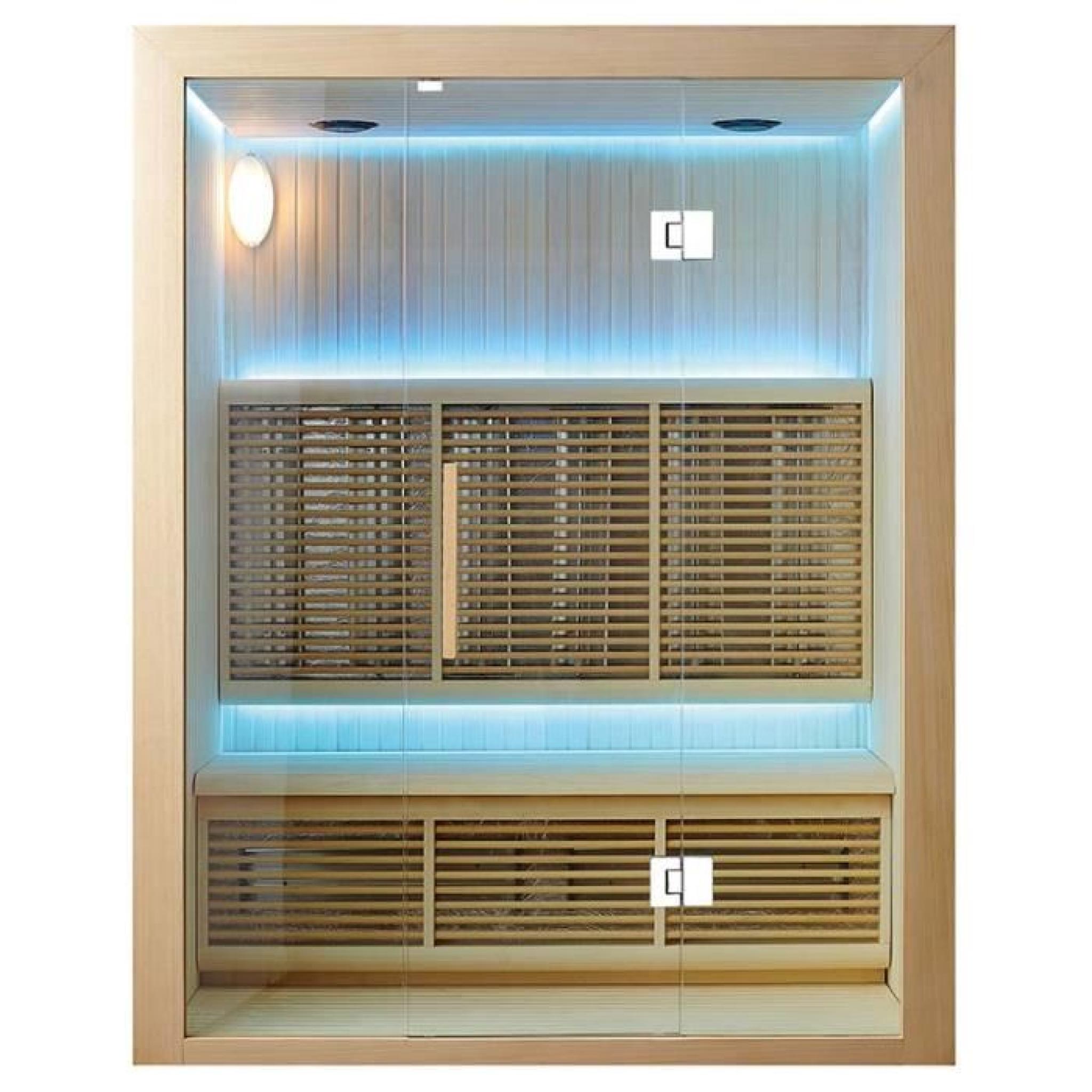 Sauna infrarouge Largo - 150 x 105 x 190 - Erable Canadien