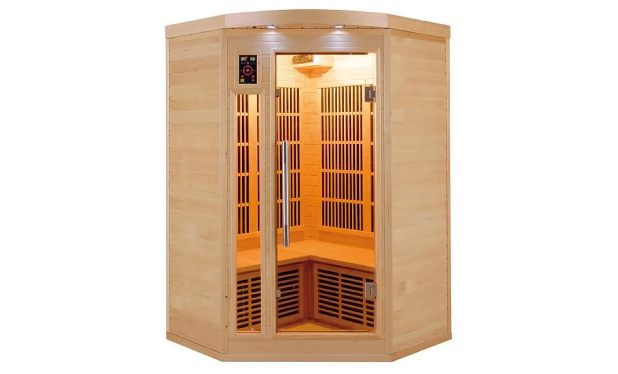 sauna infrarouge apollon 2 3 places 120x120x190cm