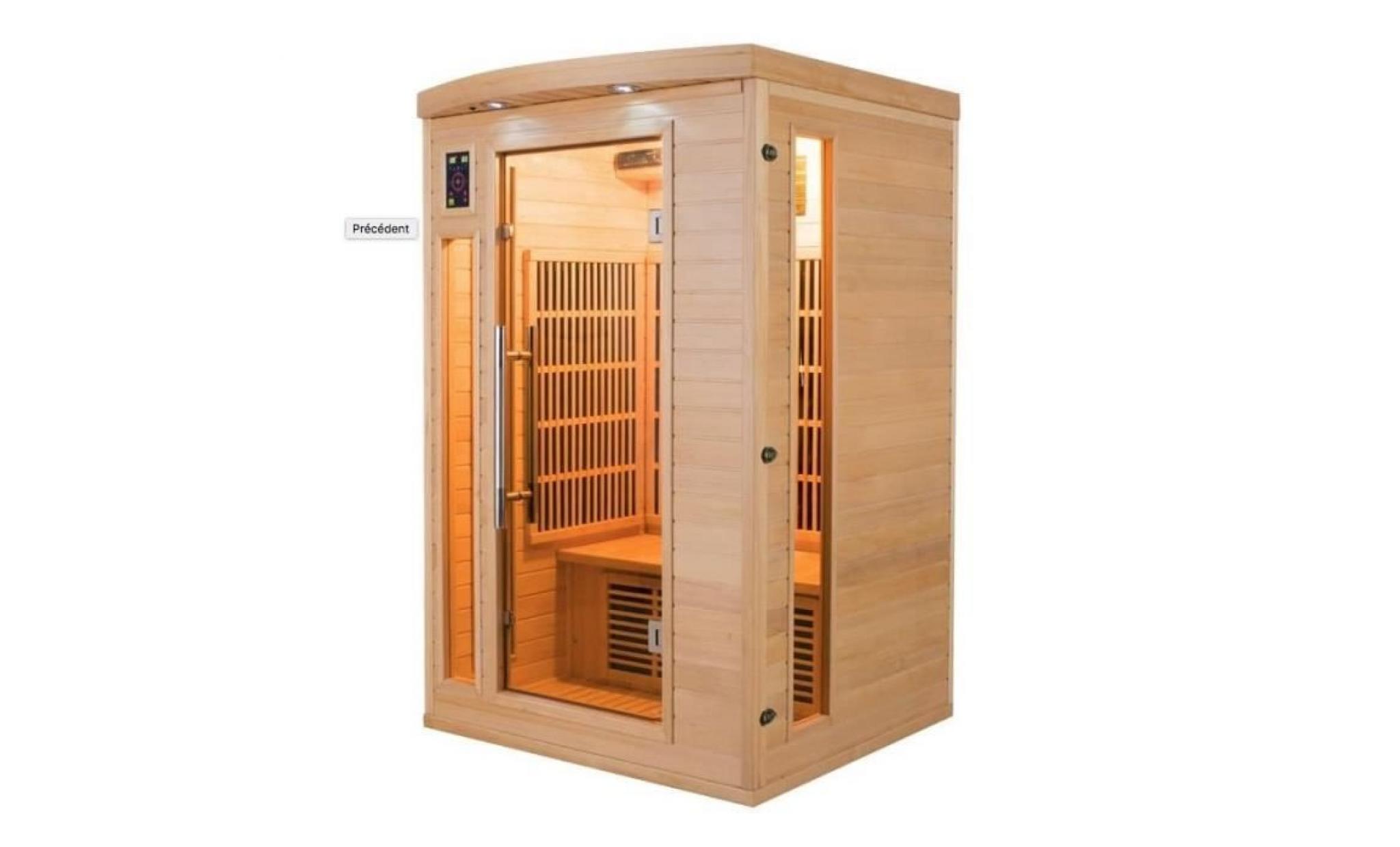 sauna infrarouge apollon 2 places 120x105x190cm