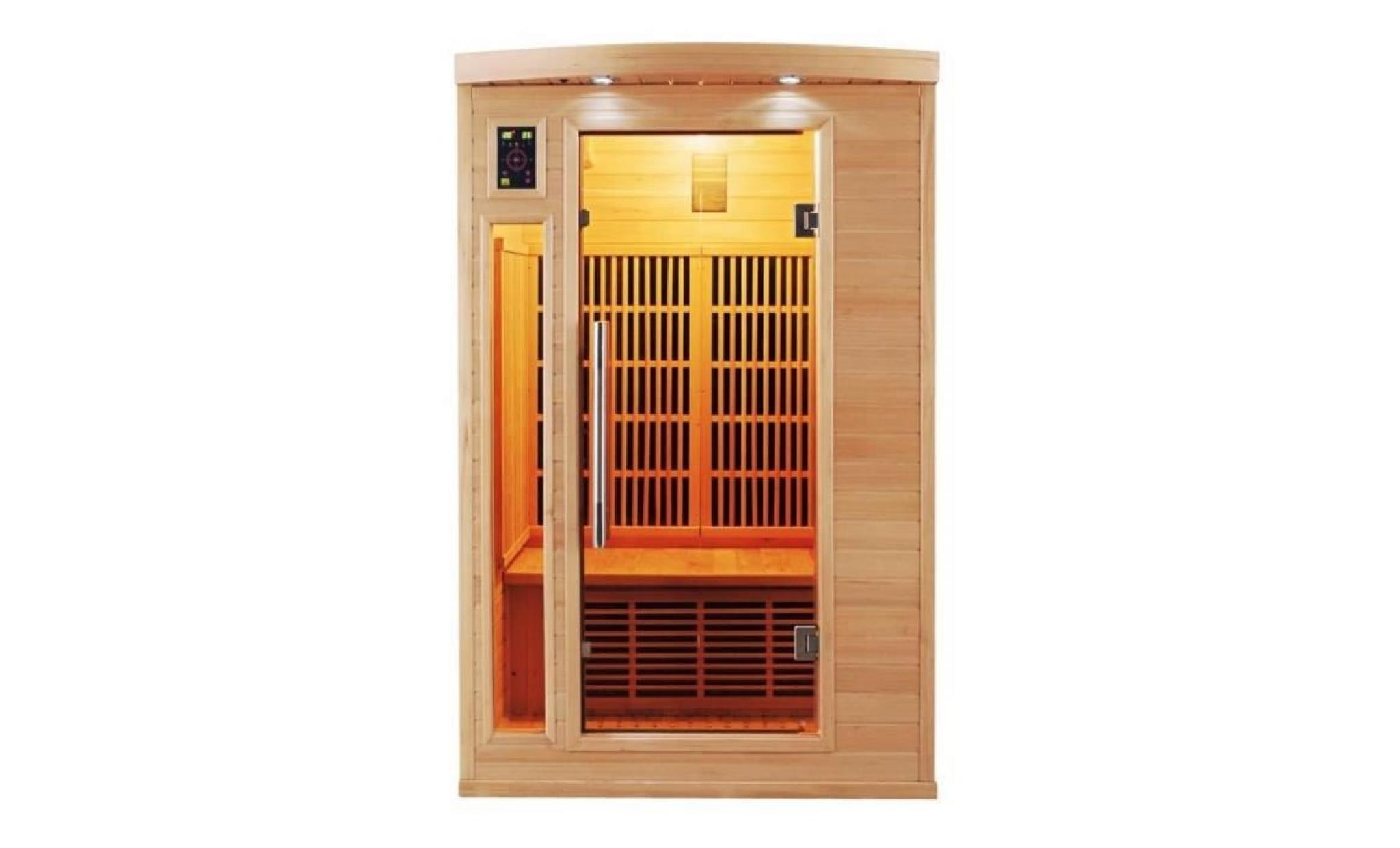 sauna infrarouge apollon 2 places 120x105x190cm pas cher