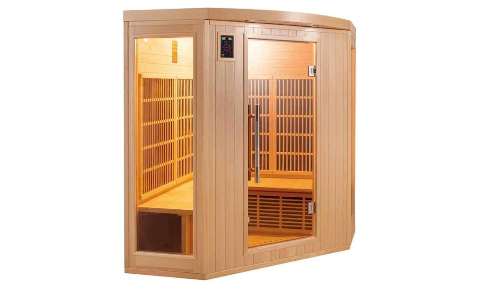 sauna infrarouge apollon 3 4 places 150x150x190cm