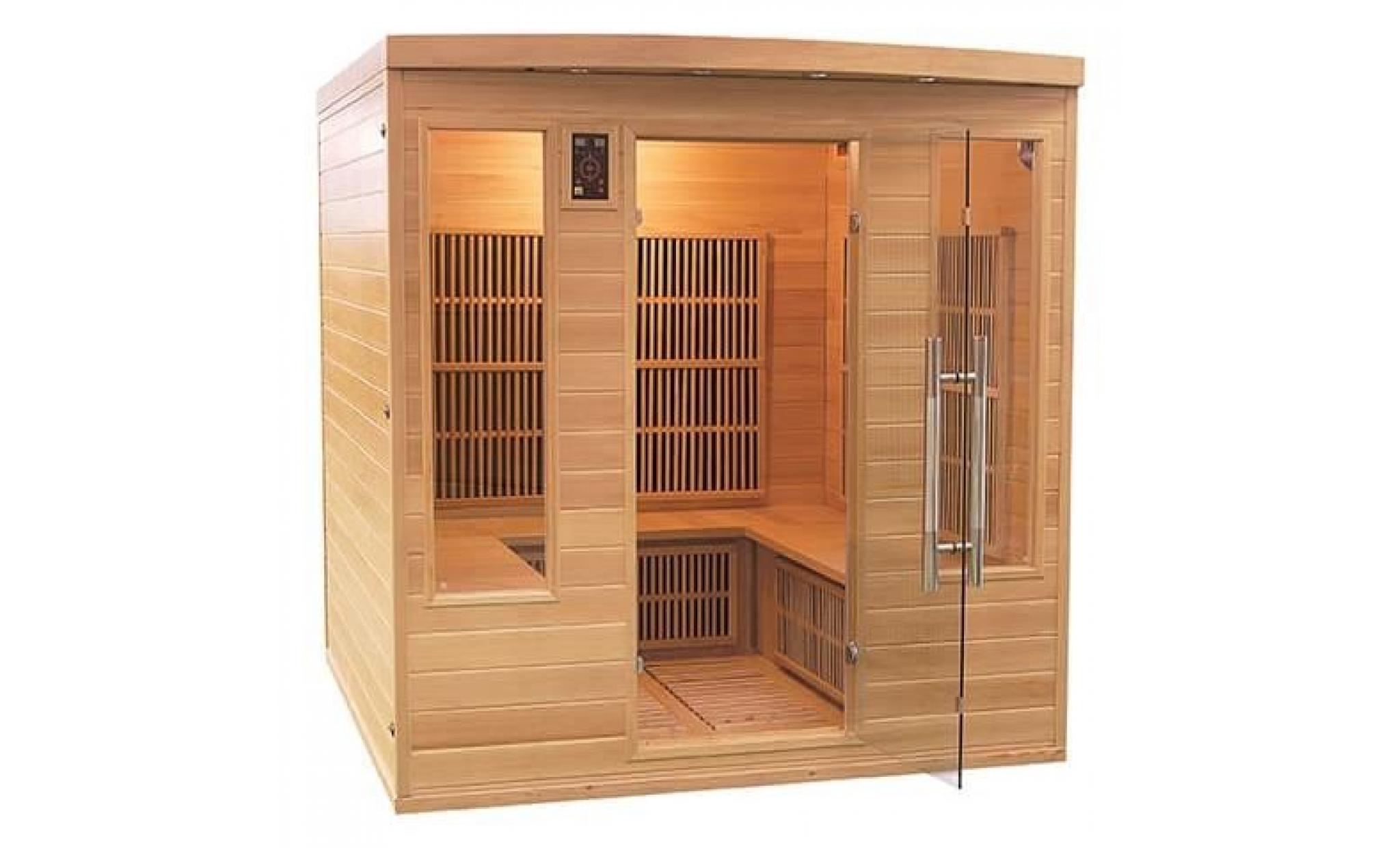 sauna infrarouge apollon club 4 5 places 185x185x190cm