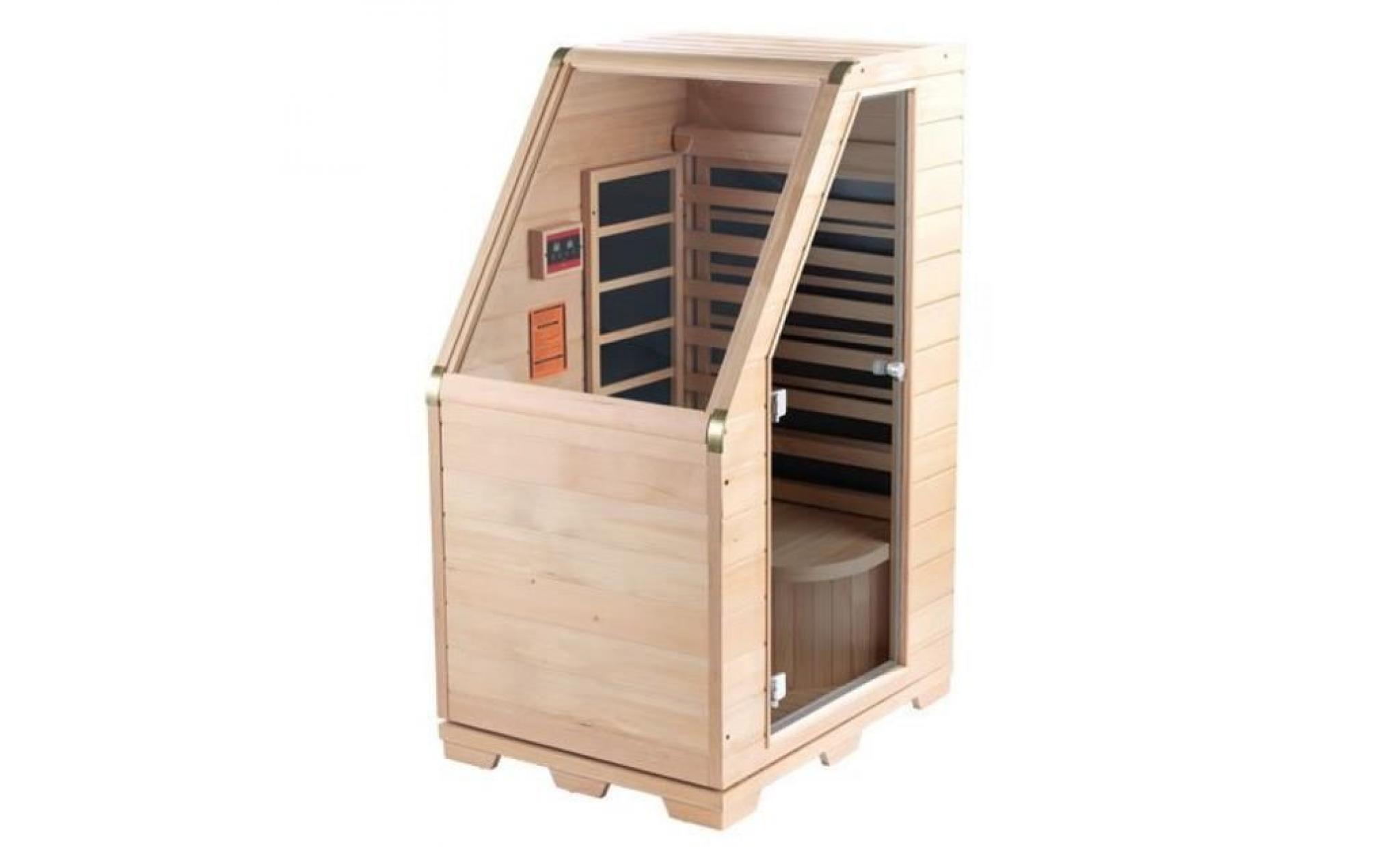 sauna infrarouge compact en bois, 760 w