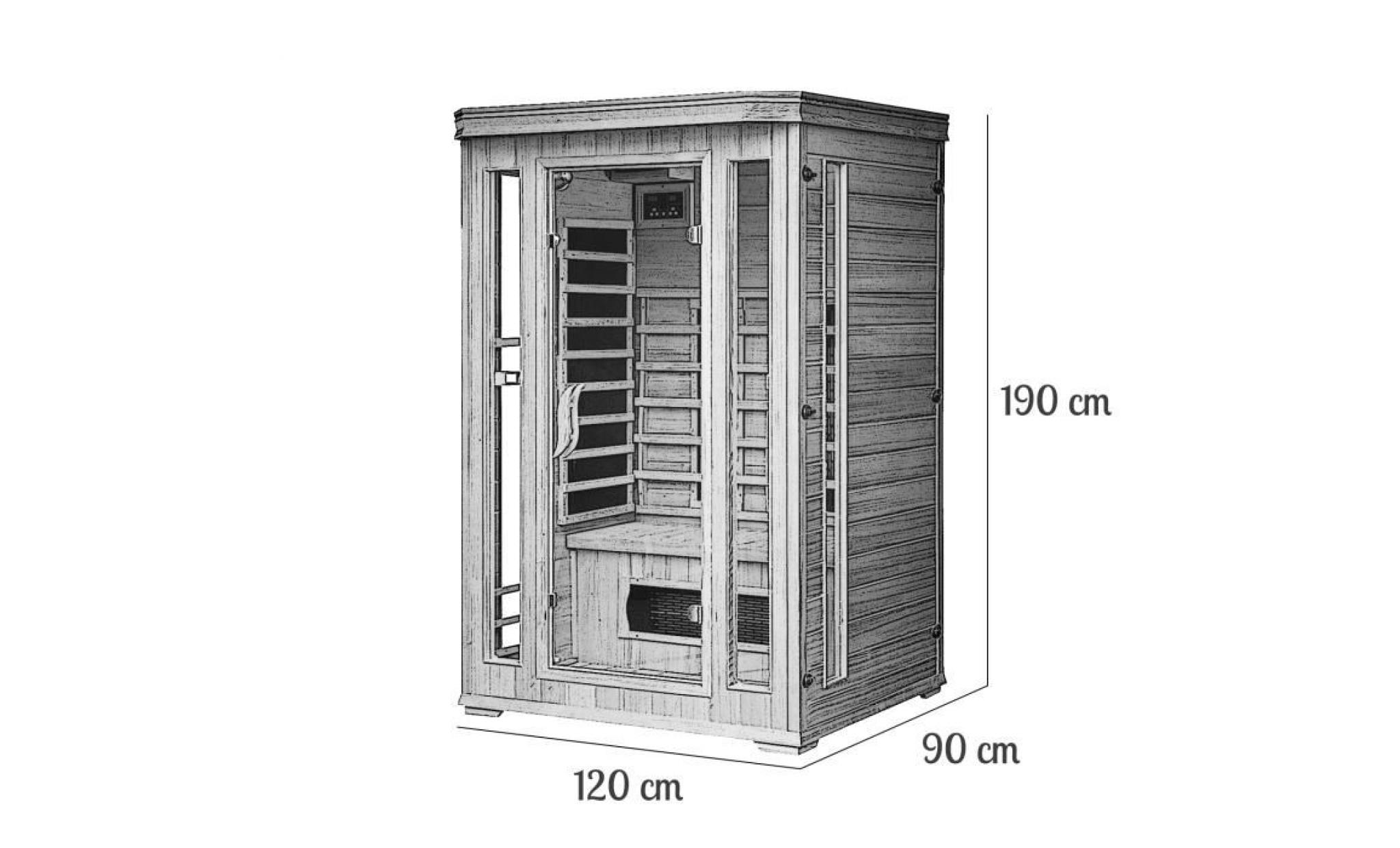 sauna infrarouge luxe 2 personnes   chromothérapie   radio cd inclus pas cher