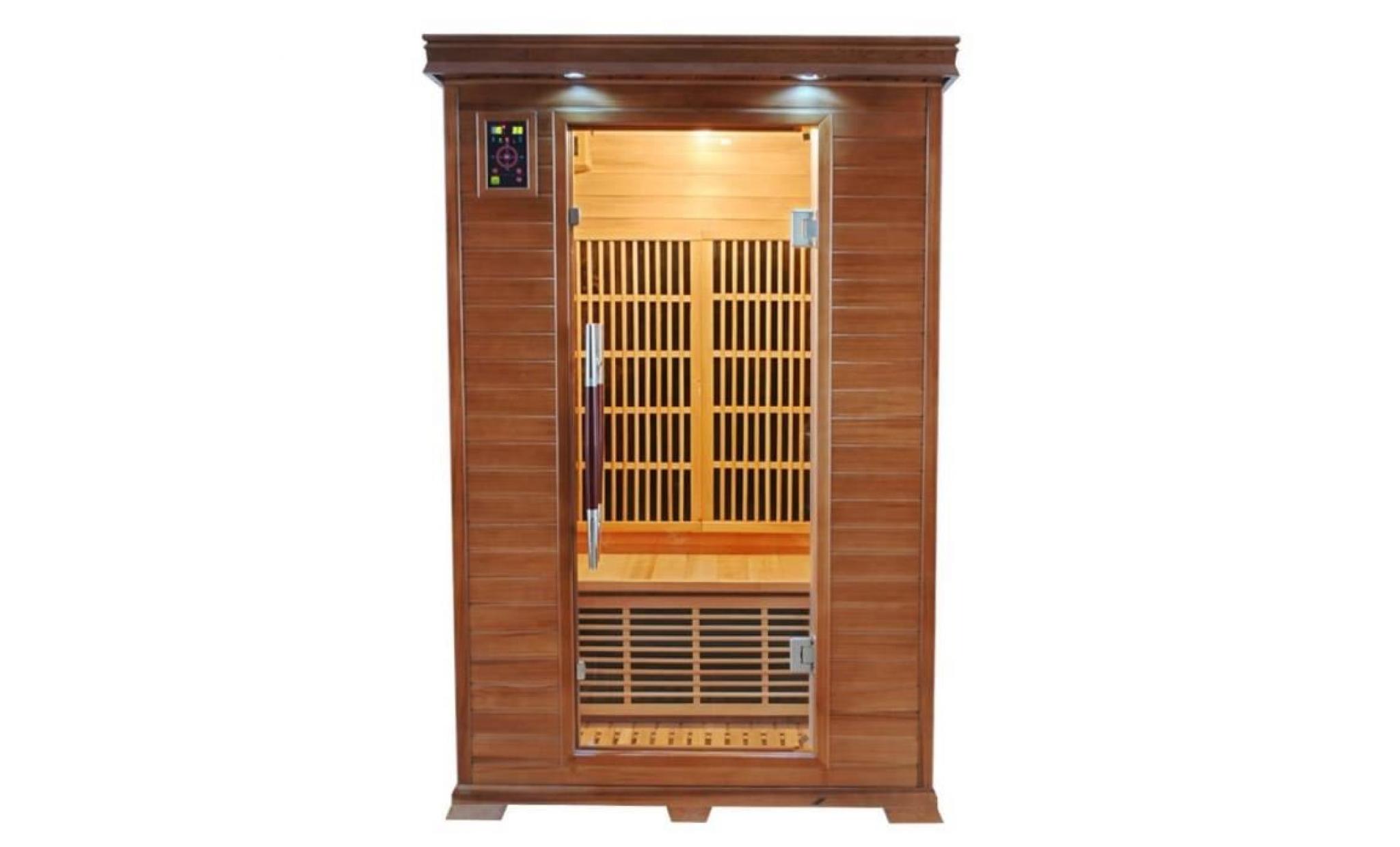 sauna infrarouge luxe 2 places 120x105x190cm