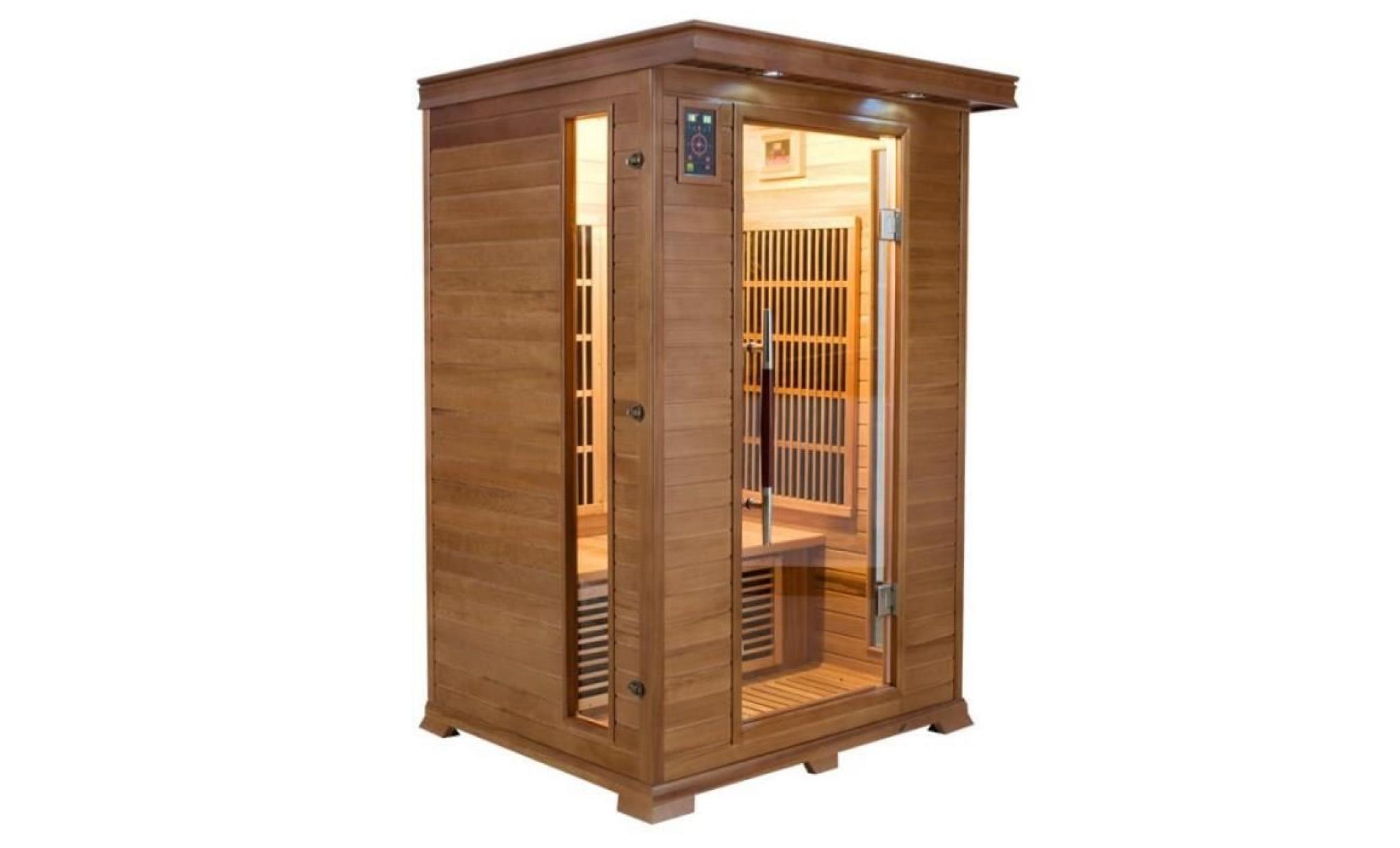 sauna infrarouge luxe 2 places 120x105x190cm pas cher