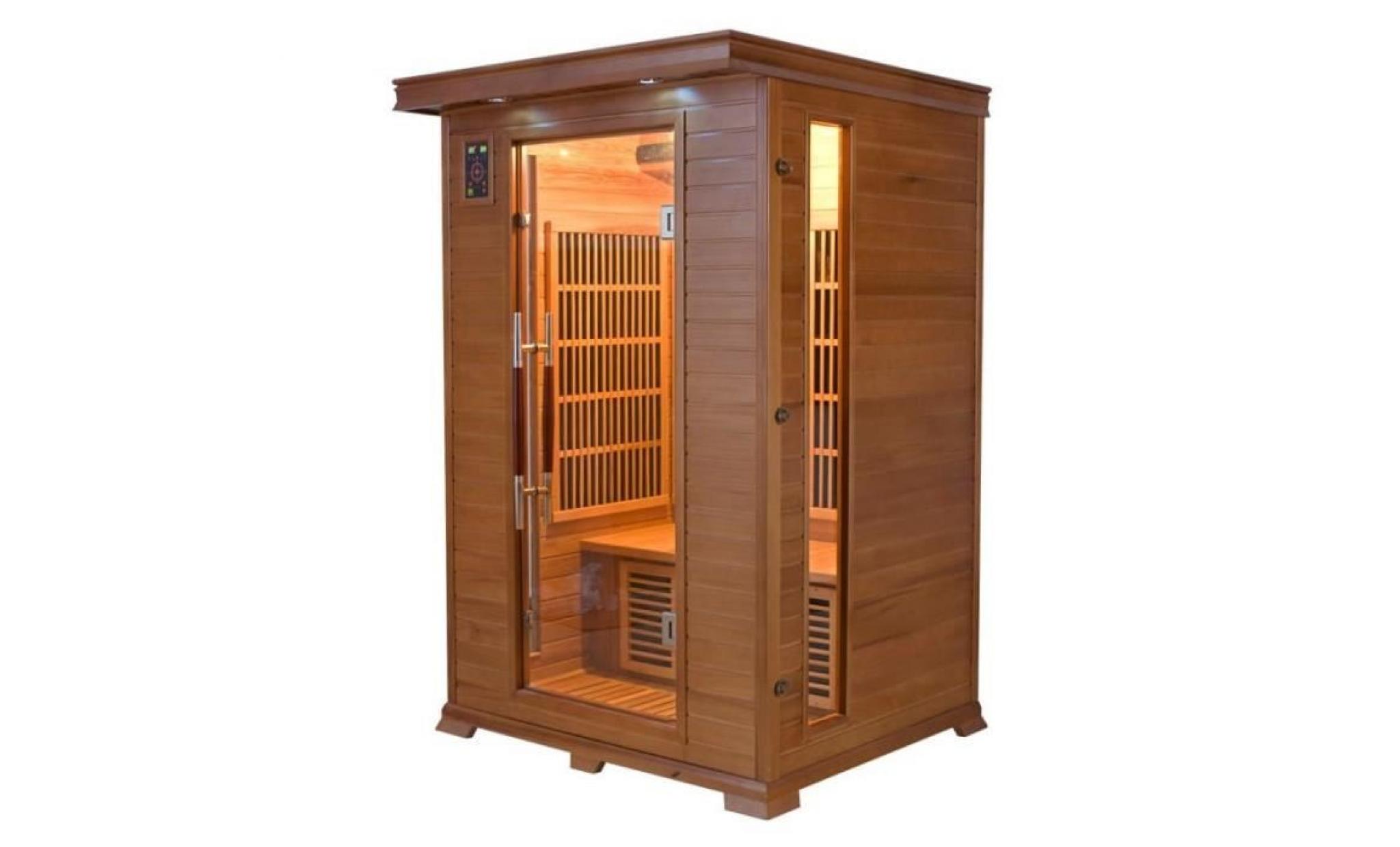 sauna infrarouge luxe 2 places 120x105x190cm pas cher