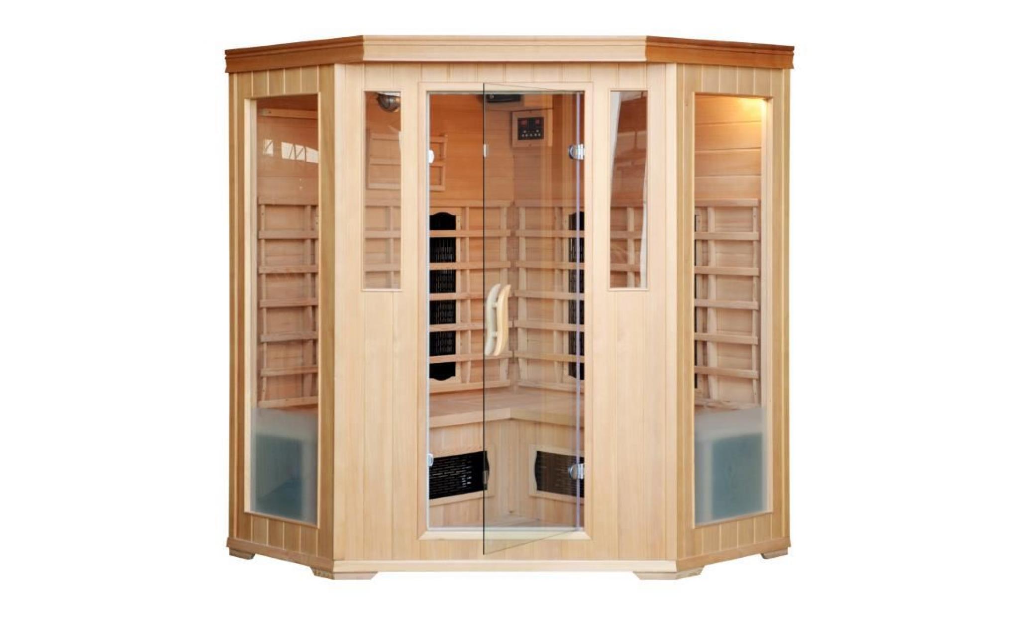 sauna infrarouge luxe 3/4 personnes   chromothérapie   radio cd inclus
