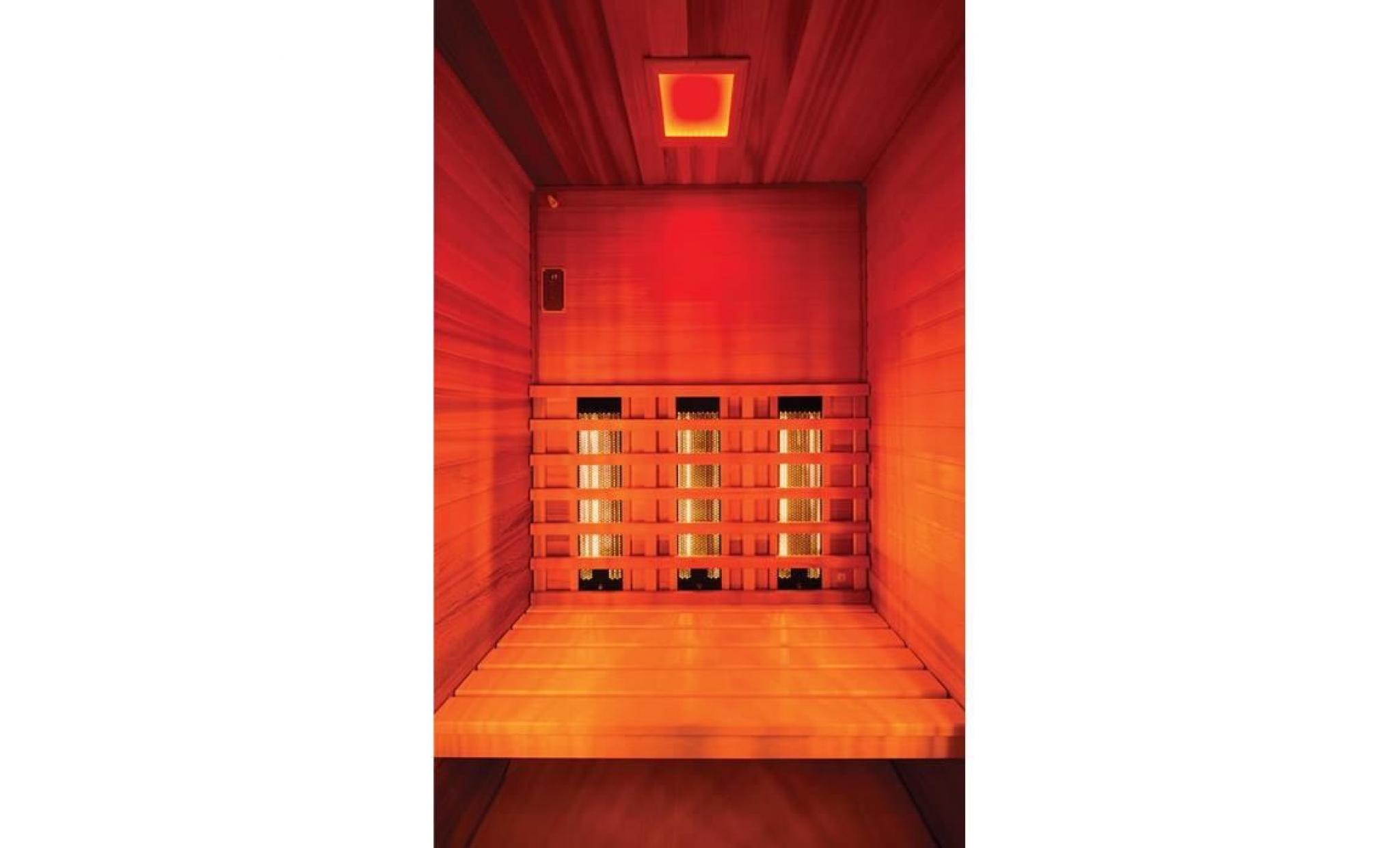 sauna infrarouge multiwave 3 places 150x100x190cm pas cher