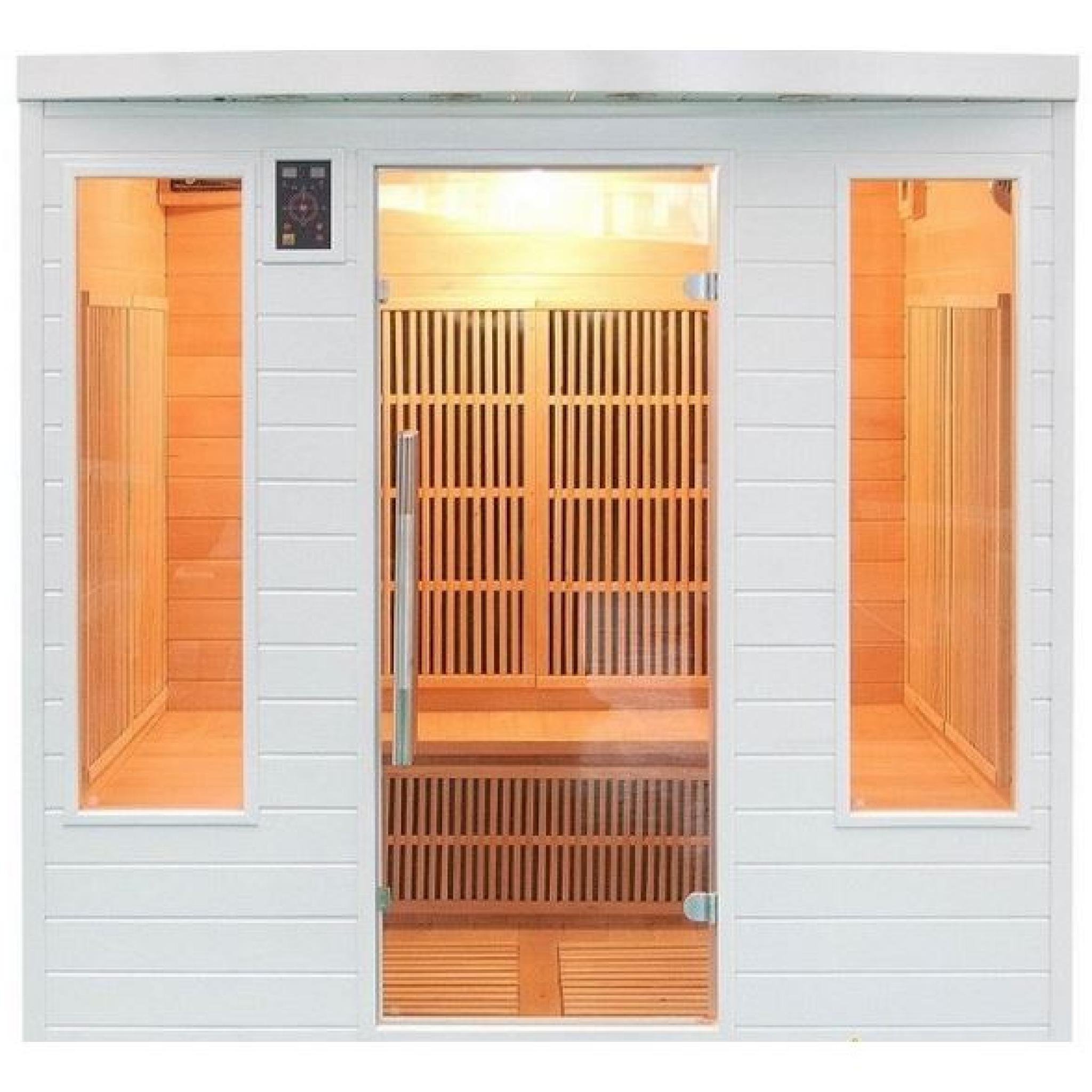 Sauna Infrarouge Soleil Blanc 4 Personnes