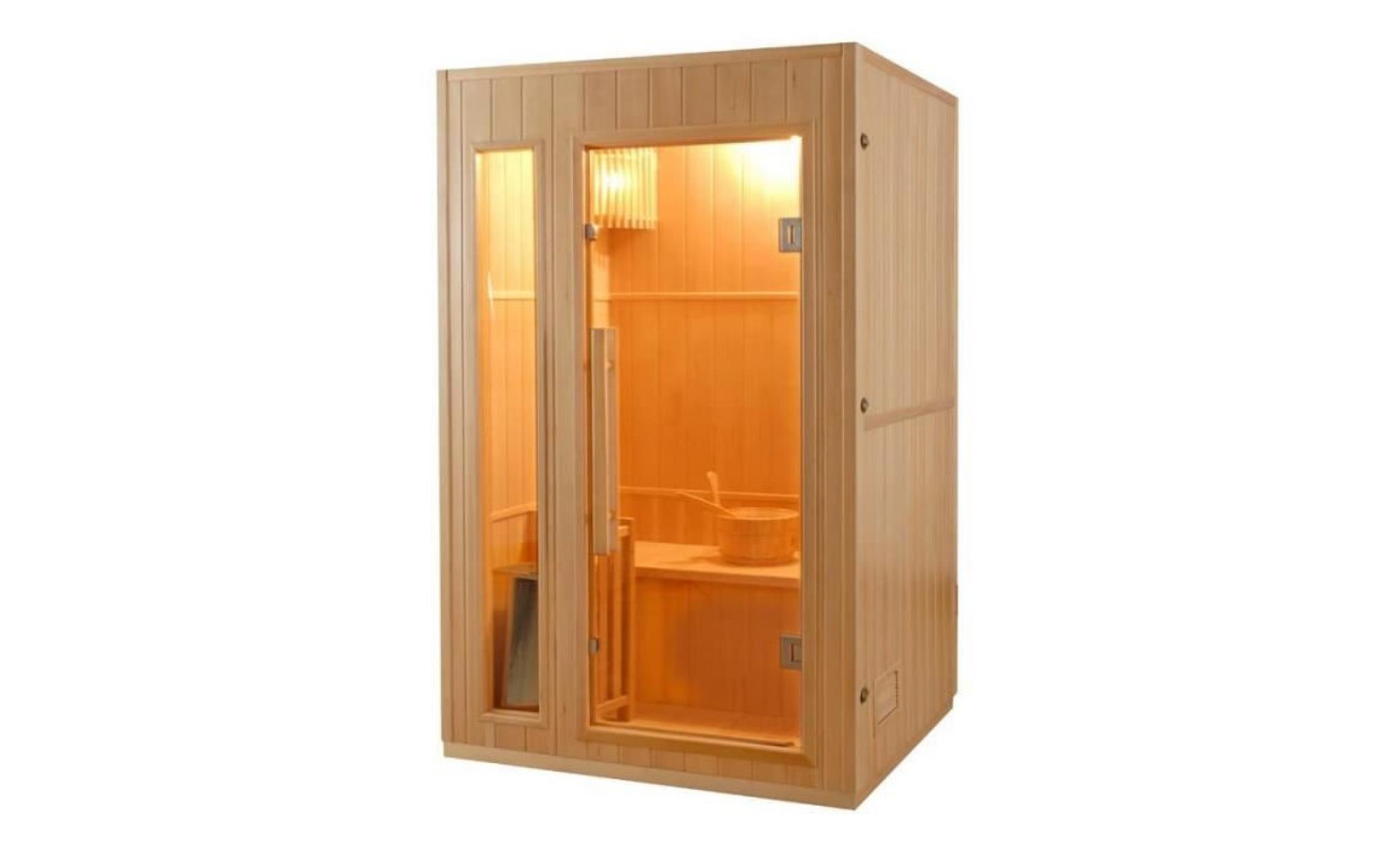 sauna traditionnel zen 2 places 120x110x190cm pas cher