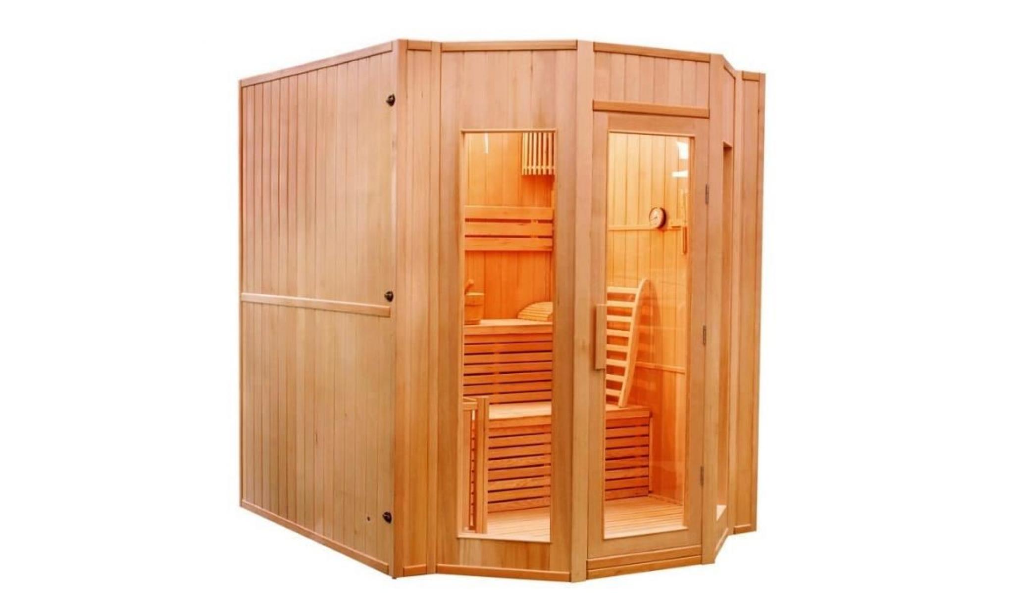 sauna traditionnel zen 4 places 174x198x190cm pas cher