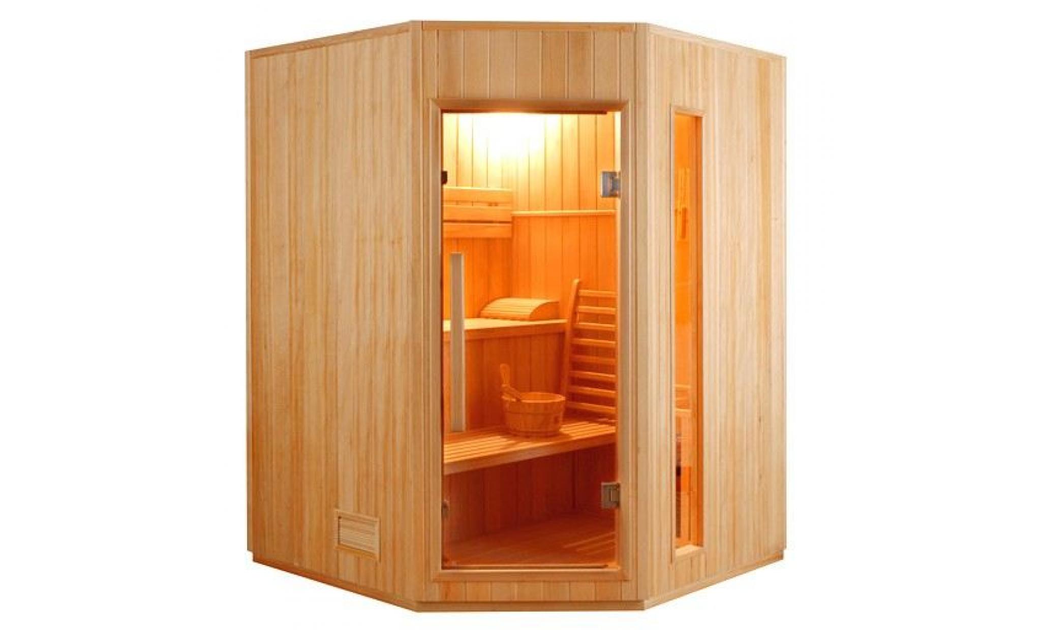 sauna vapeur zen angulaire   3 places
