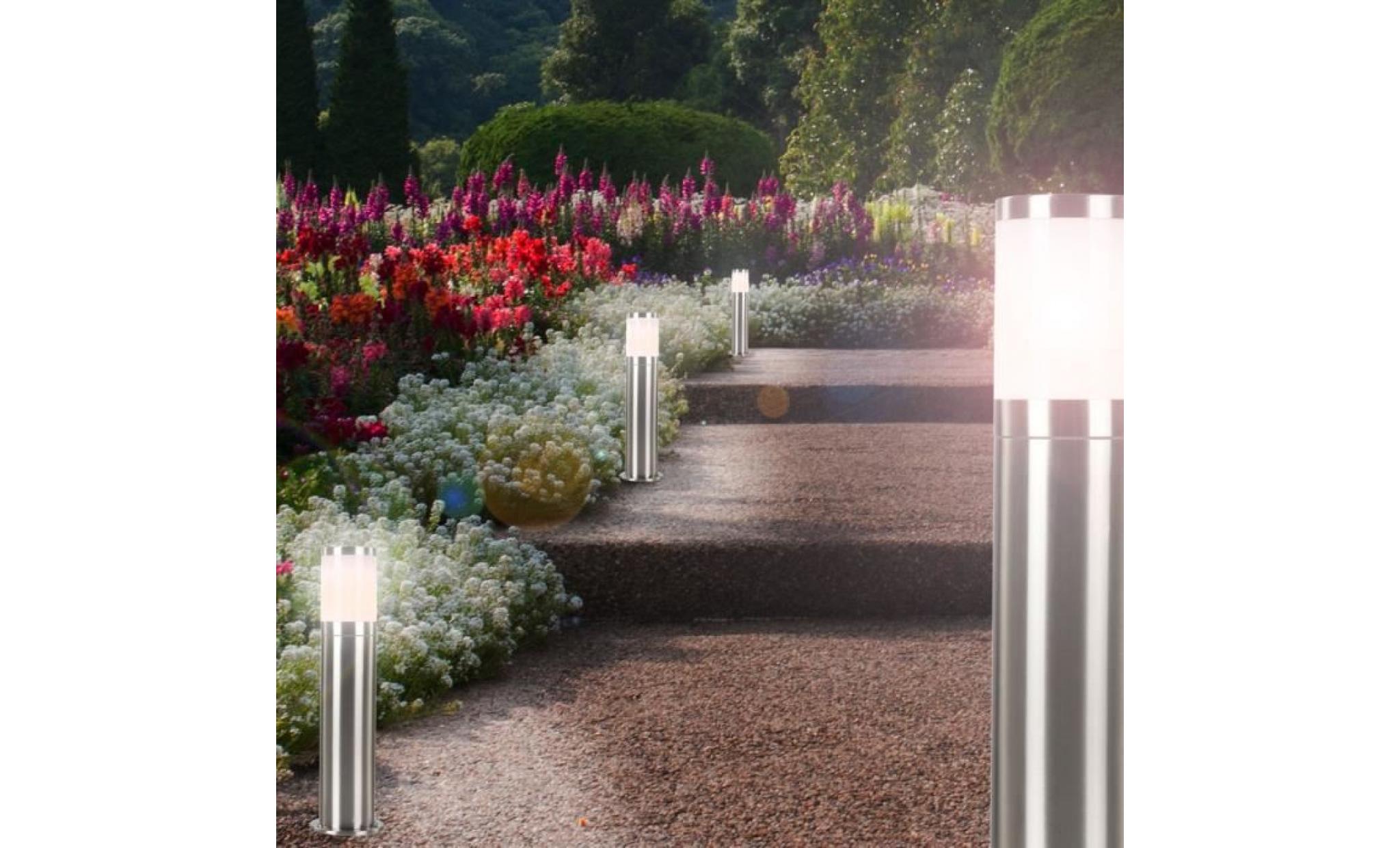 set à 2 lampadaire sur pied lampe extérieur pour le jardin lumière éclairage ip44 globo xeloo 32015 pas cher