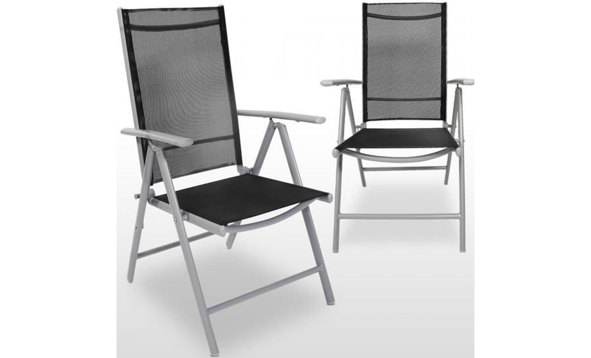 set de 2 chaises elégantes pour jardin balcon terrasse gris foncé