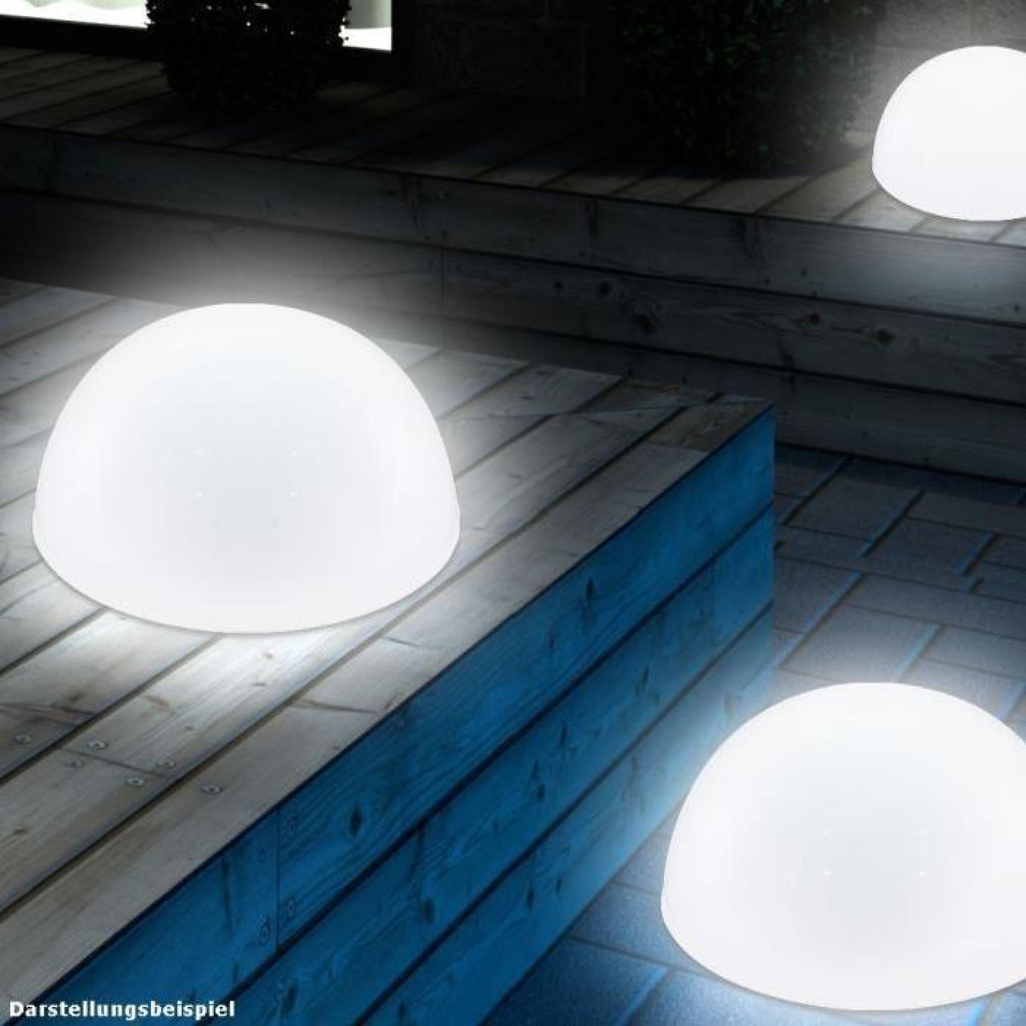 Set de 3 lampes solaires pour le jardin en forme boule solaire DEL lampe d'extérieur Globo 33776 pas cher
