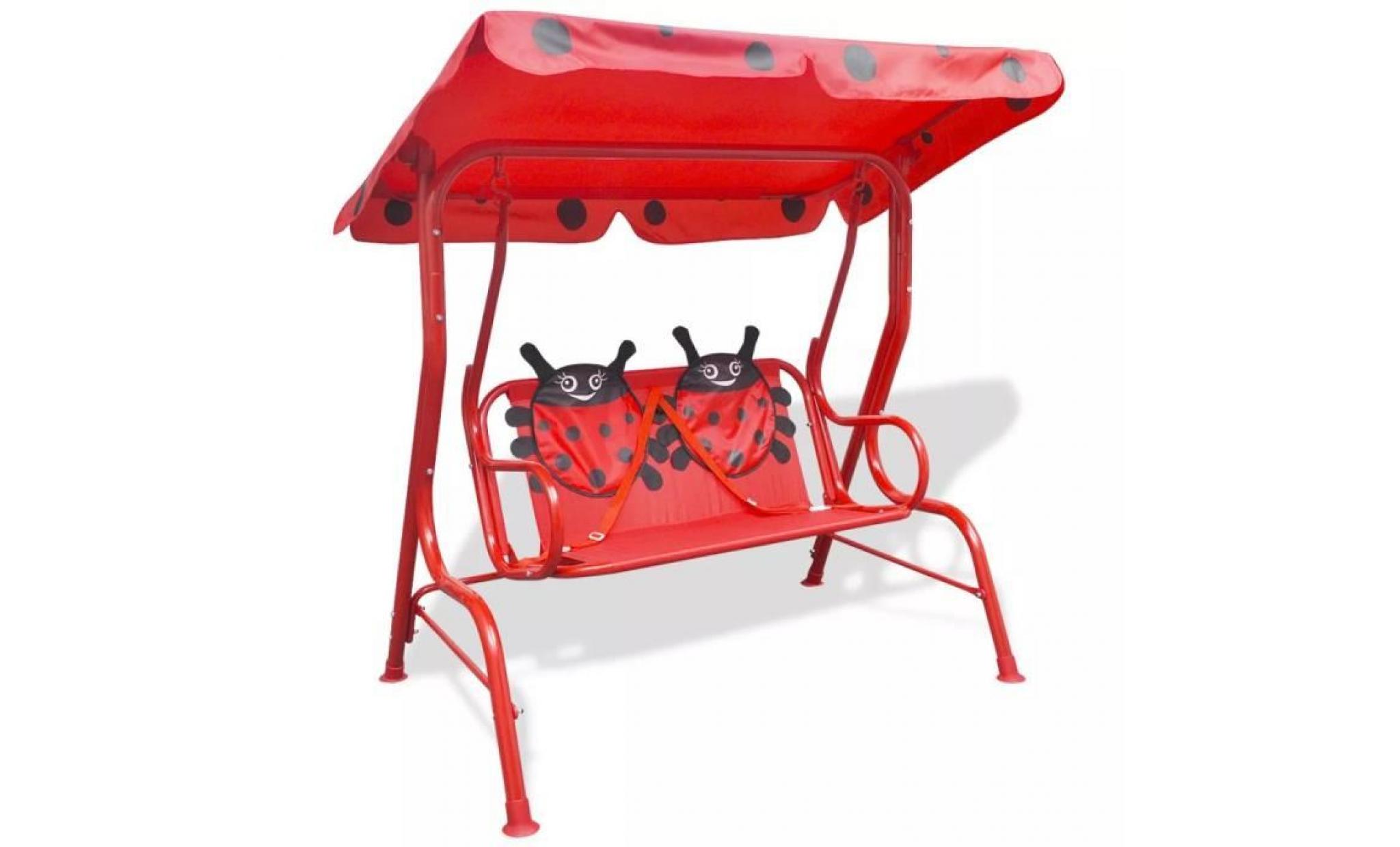 siège balançoire pour enfants rouge