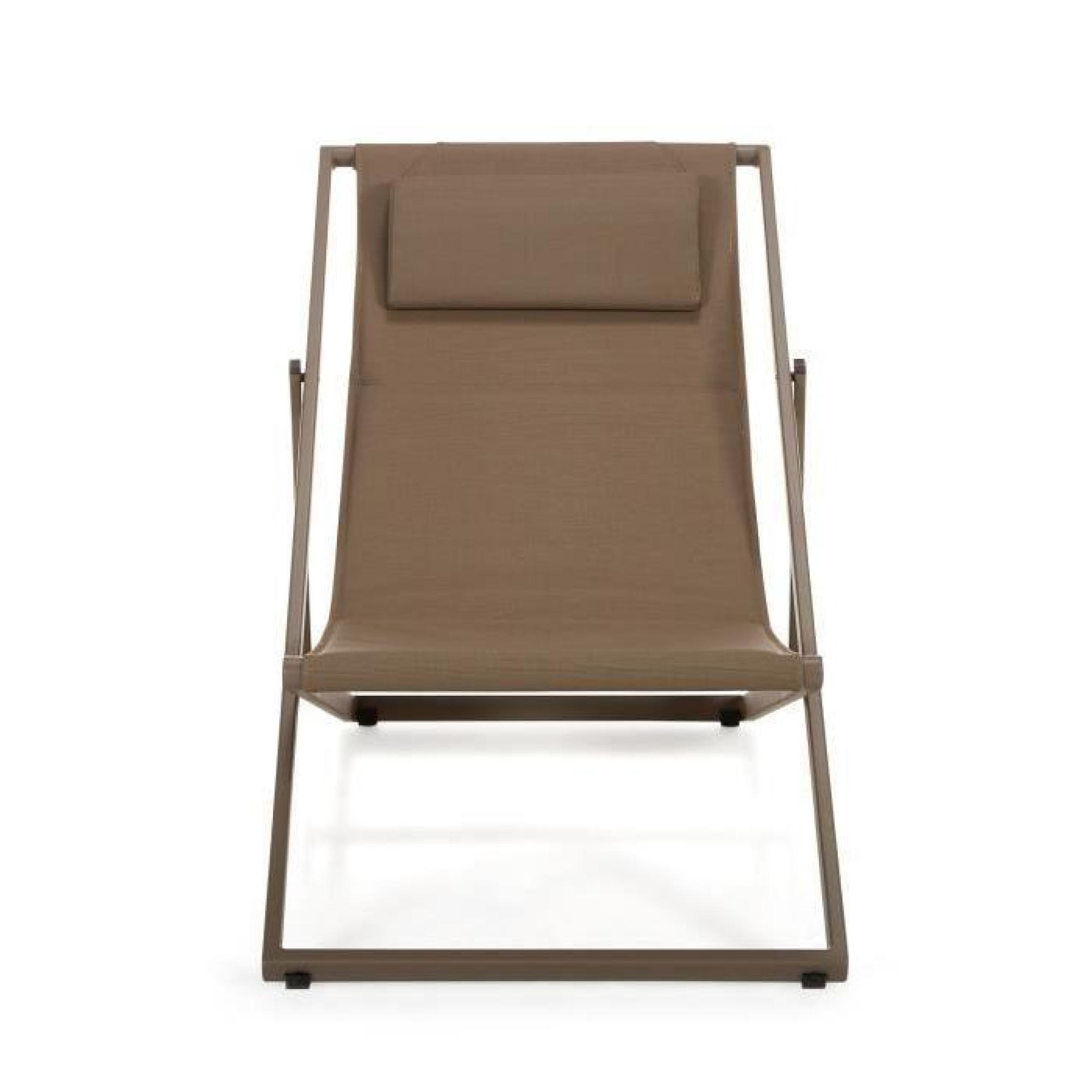 Sienne Chilienne pliable 5 positions coloris taupe