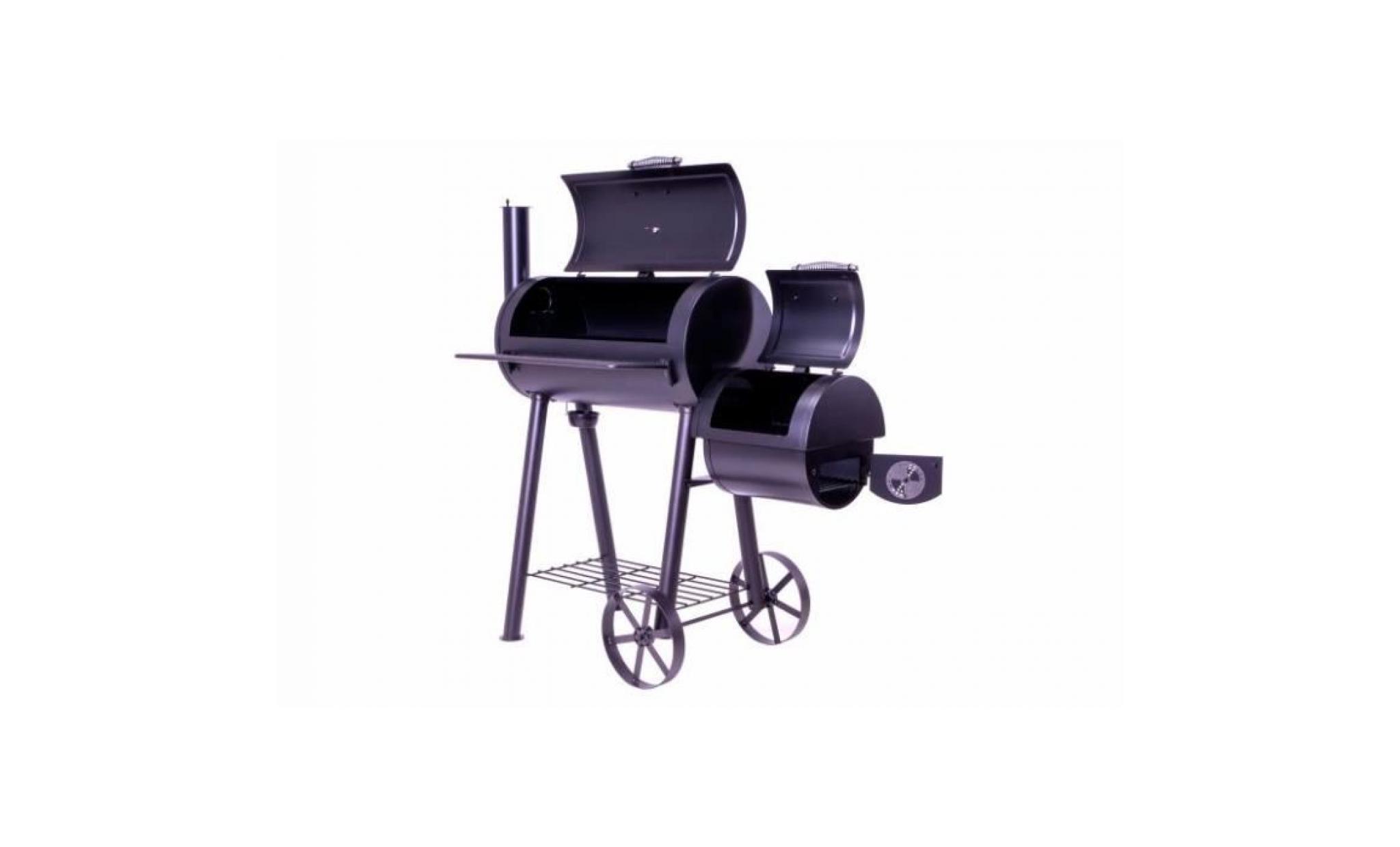 smoker bbq grill  barbecue au charbon de bois 30 kg 120 x 55 cm