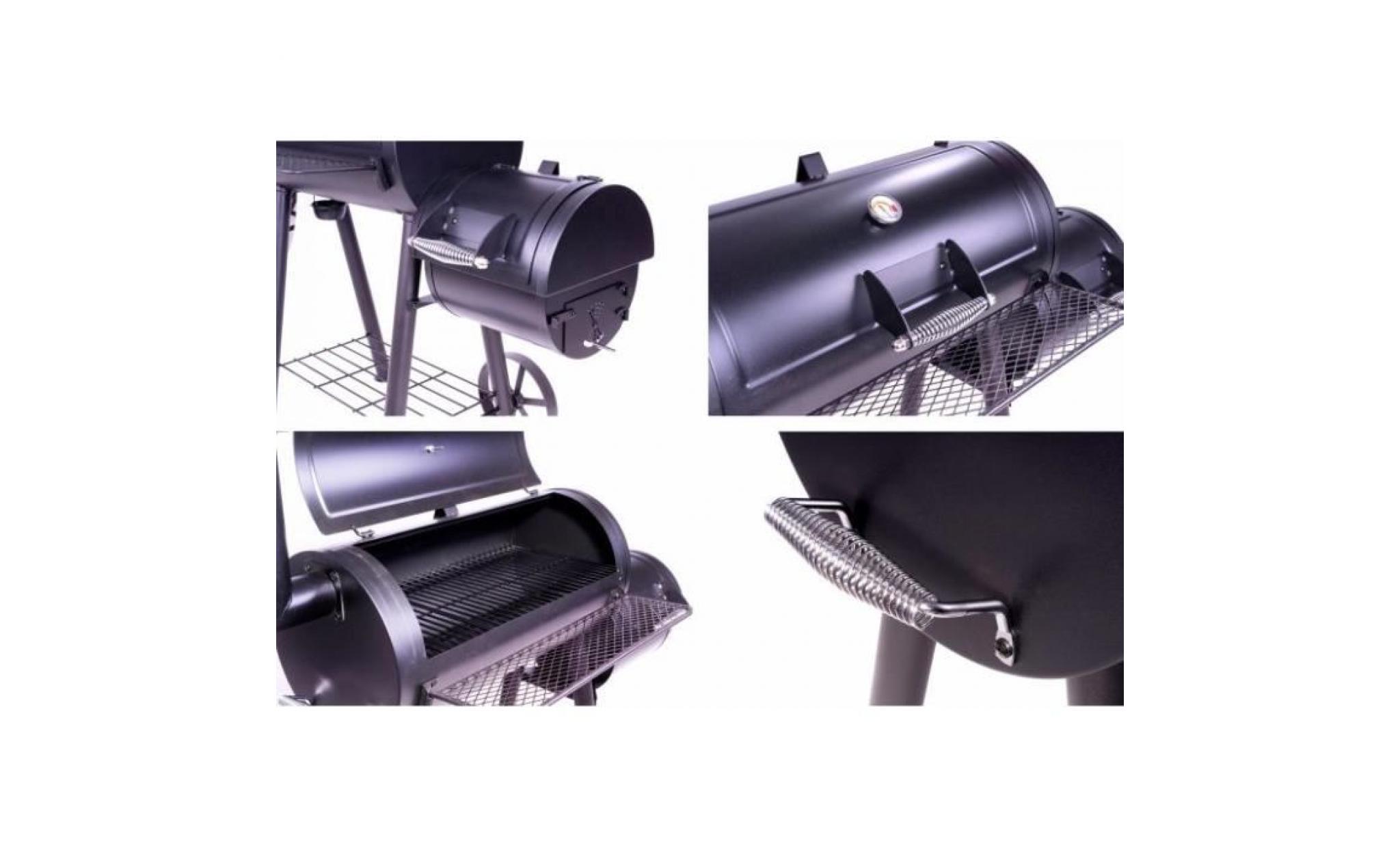 smoker bbq grill  barbecue au charbon de bois 30 kg 120 x 55 cm pas cher