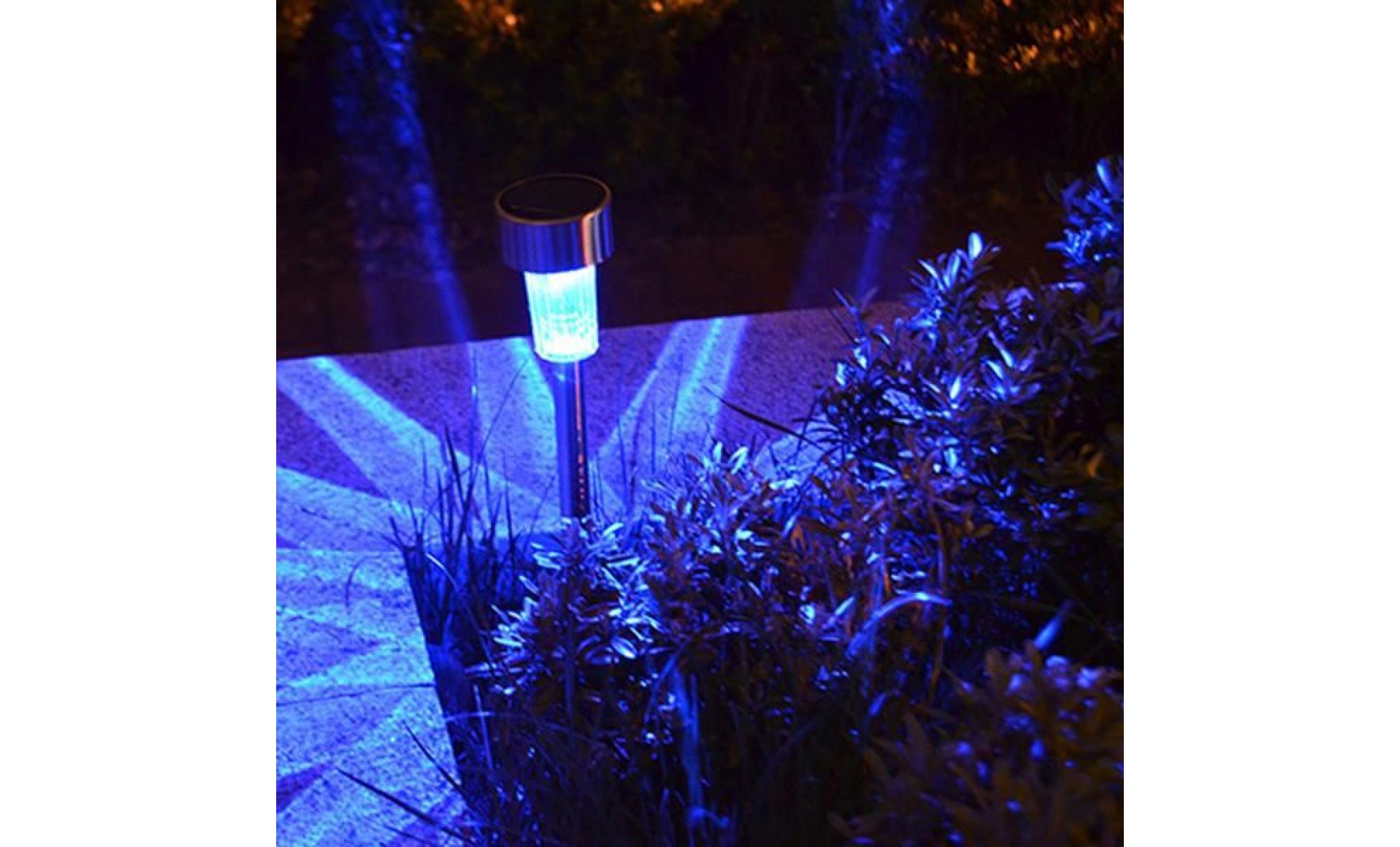 sodial(r)nouveau solaire led lampe de chemin exterieur lampe de paysage jardin pelouse en forme de point en acier inoxydable pas cher