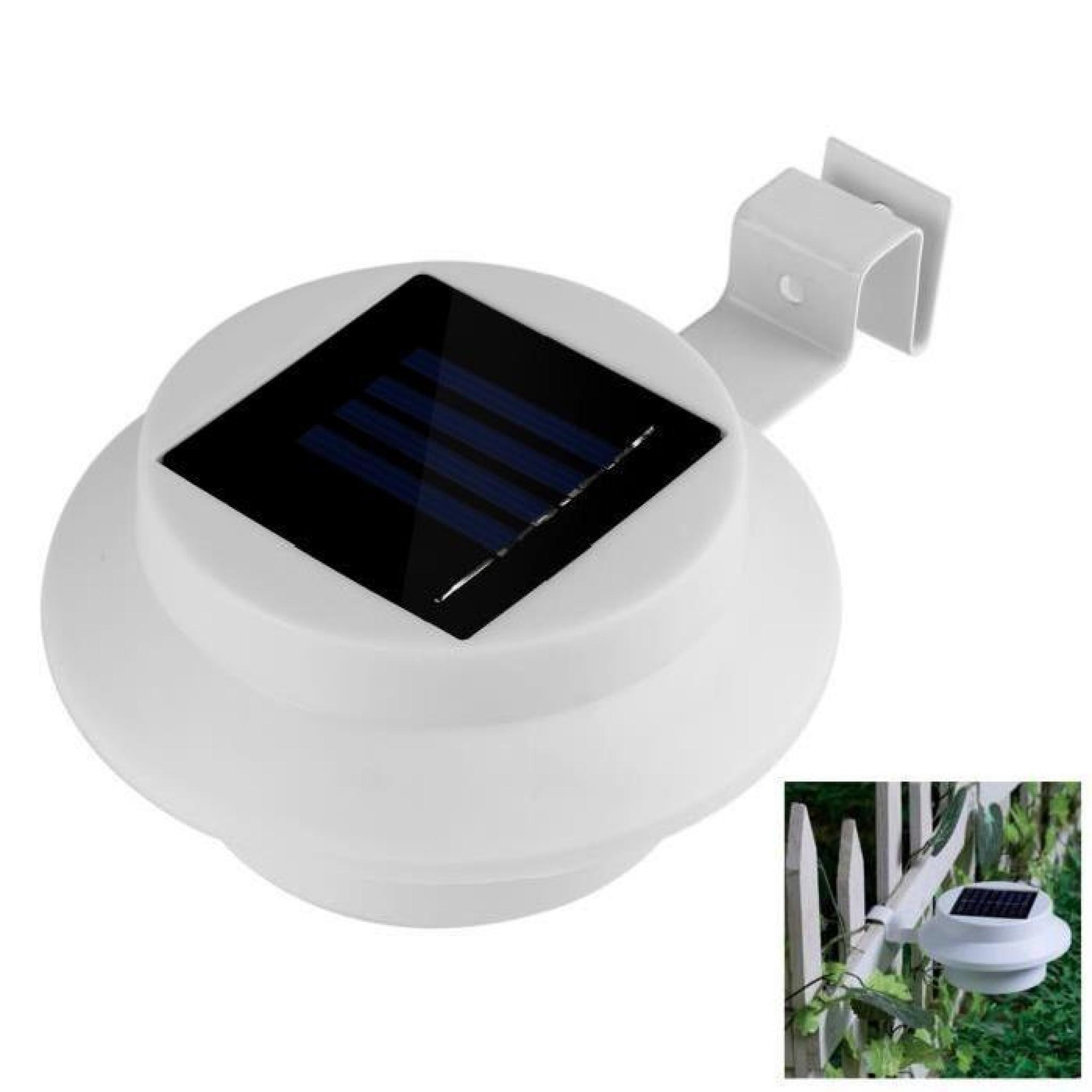 Solaire 3 Clôture de LED Auto ON / OFF pour gouttière extérieure Jardin Jardin Lampe toit