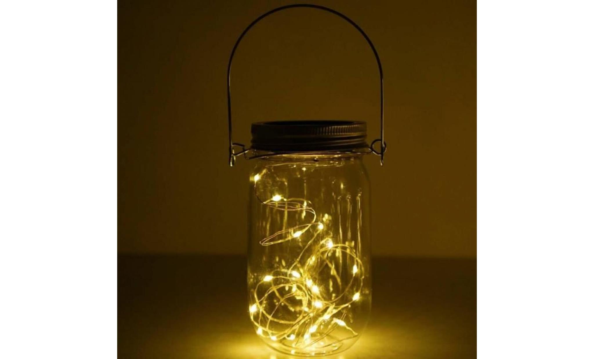 solaire mason jar jar couvercle insert led mason lumière solaire pour le verre mason home decor  li408@ pas cher