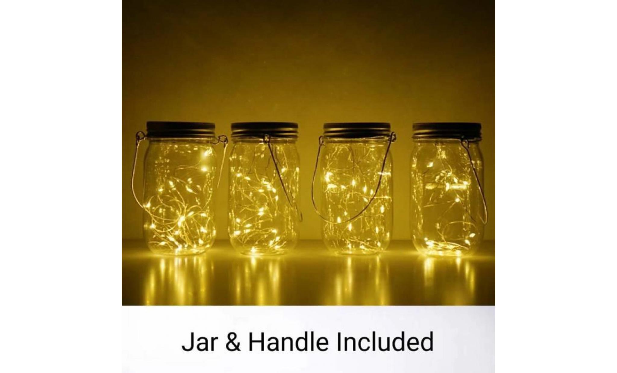solaire mason jar jar couvercle insert led mason lumière solaire pour le verre mason home decor  li408@ pas cher
