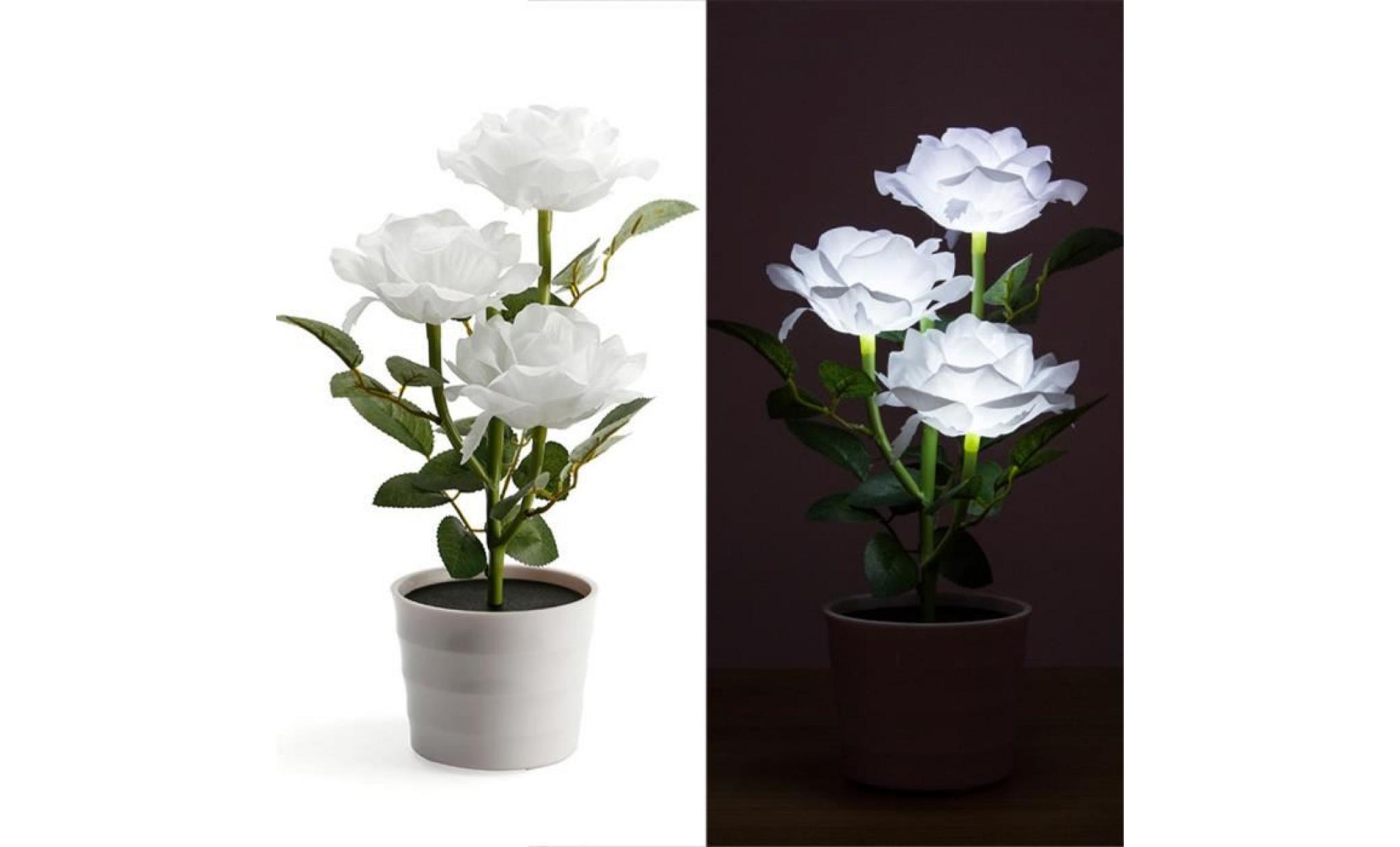 solaire rose fleur lumières led artificielle rose flower pot bonsai lampe led li774785