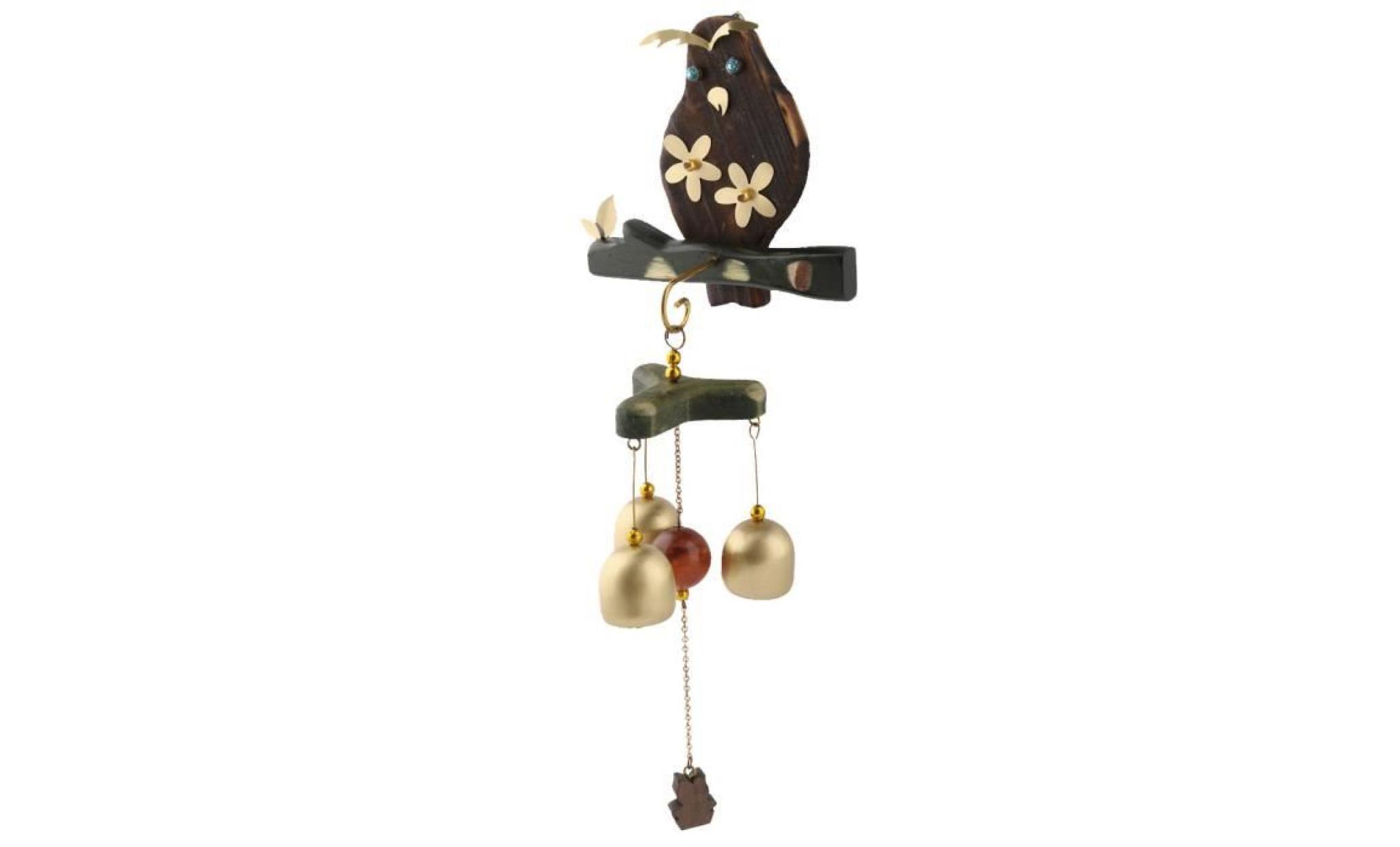 sourcingmap cadeau anniversaire cuivre bar forme oiseau décor crochet wind chime bell magnard