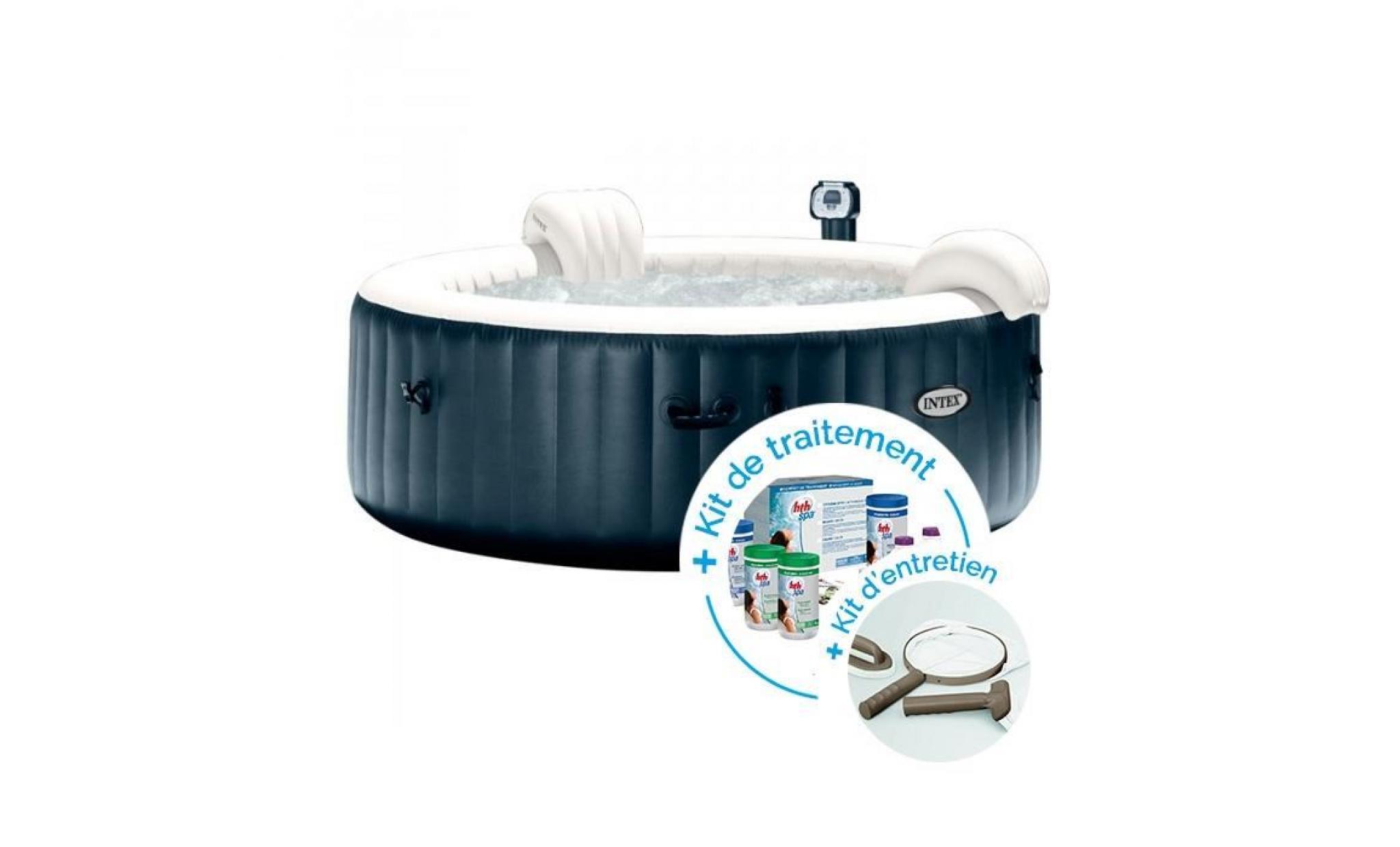 spa gonflable intex purespa plus bulles 6 personnes + 12 cartouches pure spa