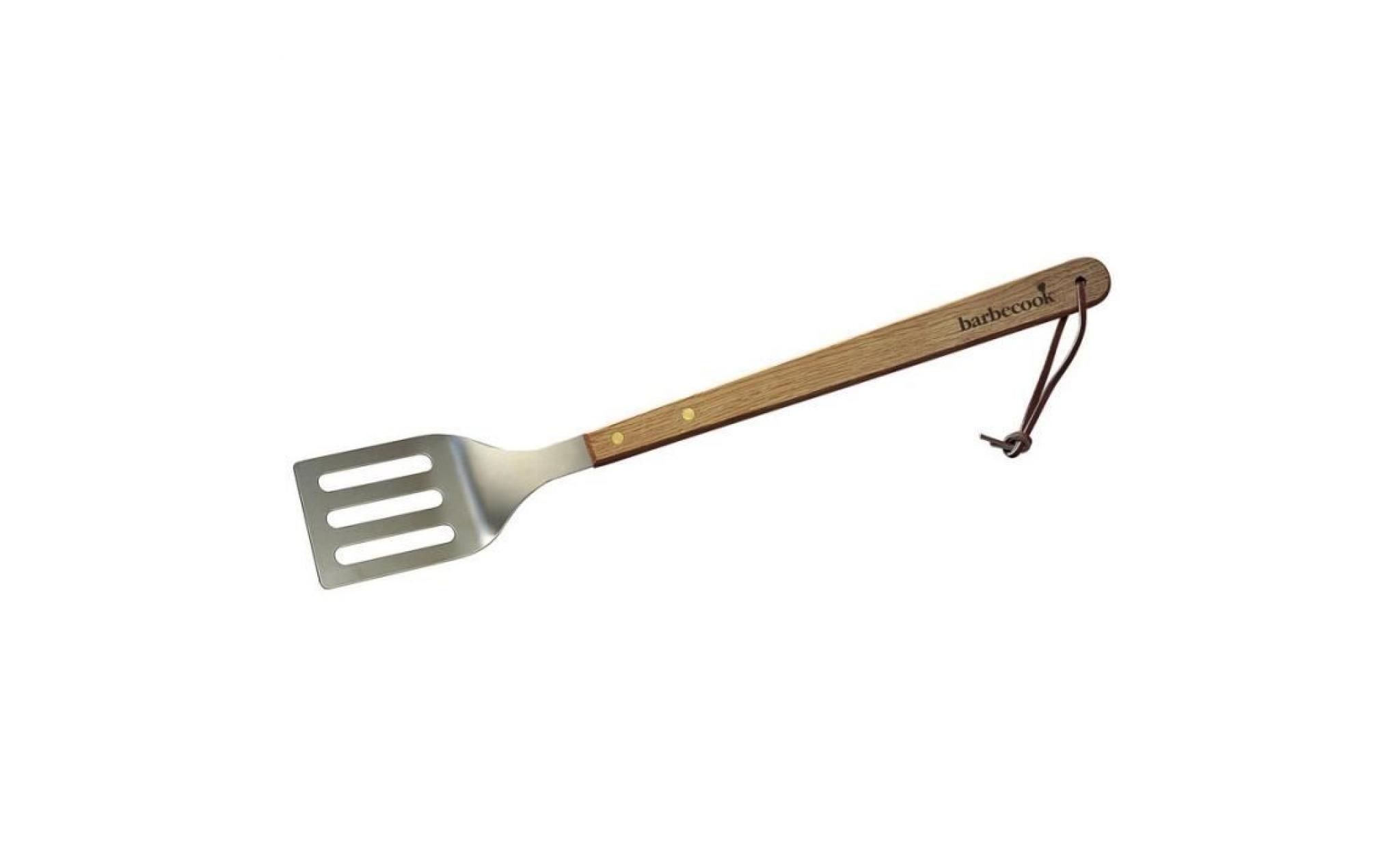 spatule inox et bois 46 cm   barbecook