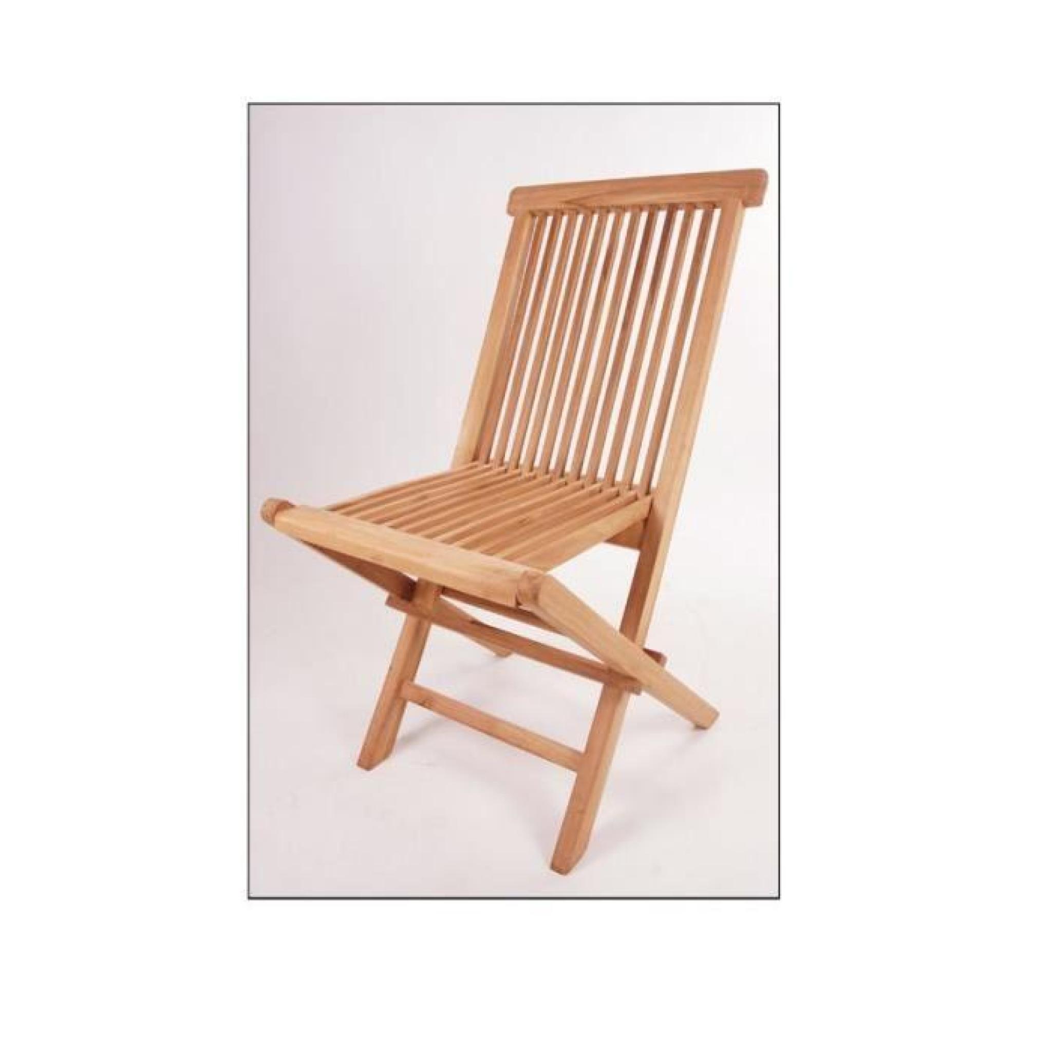 Spetebo - Massive chaise pliante En teck environ 90 cm x 50 cm x 50 cm