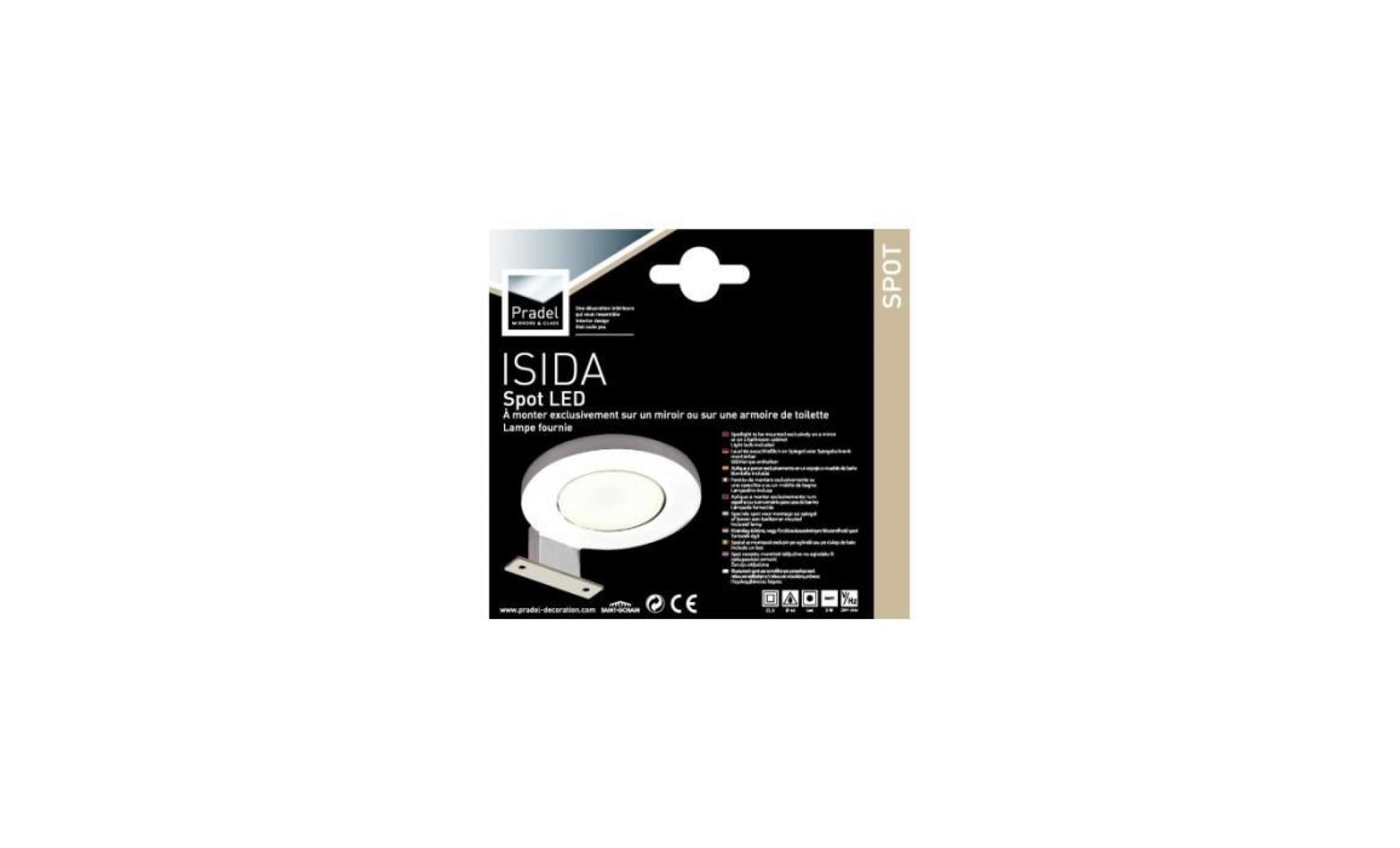 spot de salle de bains avec éclairage led   modèle aquila   4 cm x 30 cm (hxl) noir pas cher