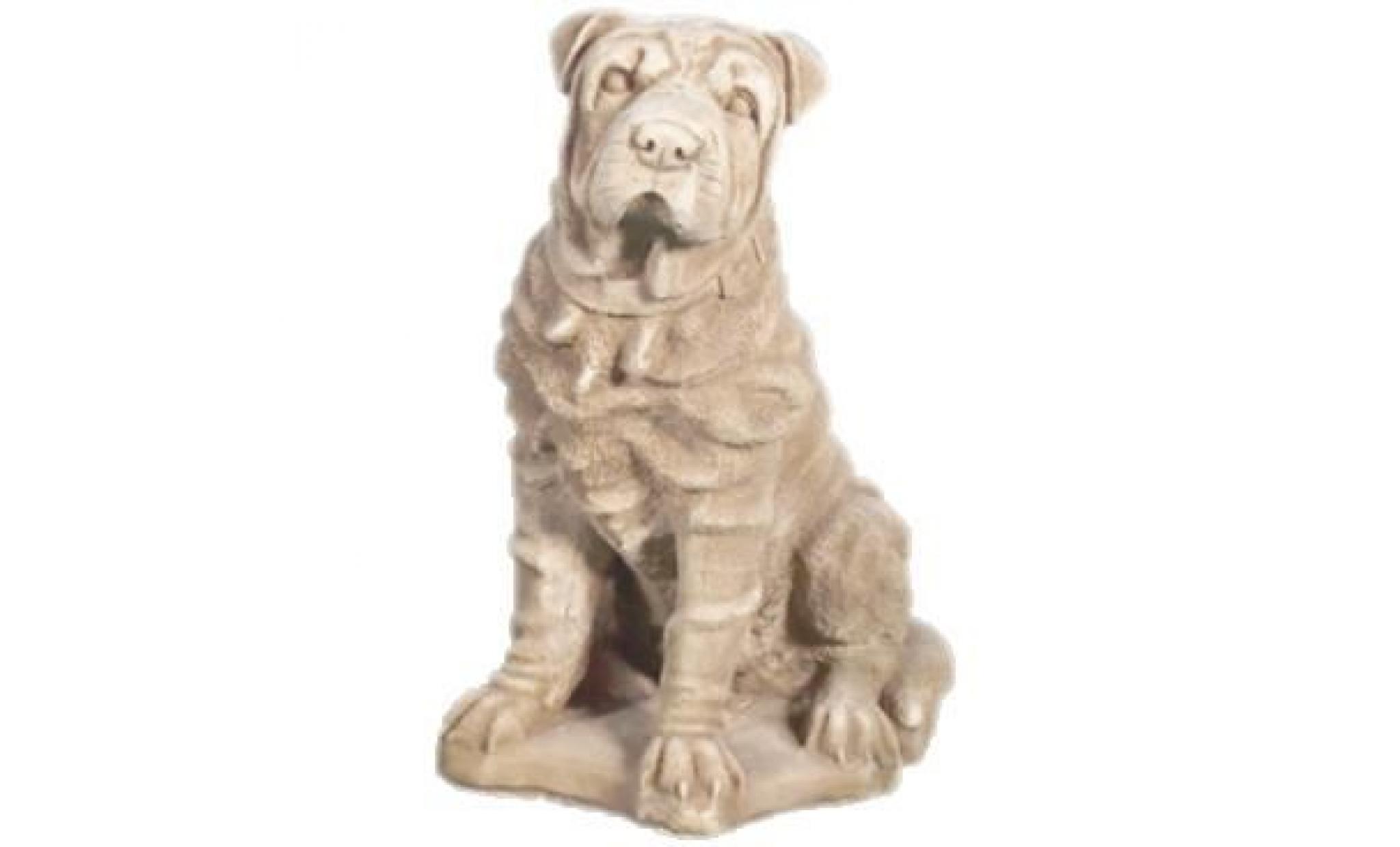 statue chien en pierre reconstituée