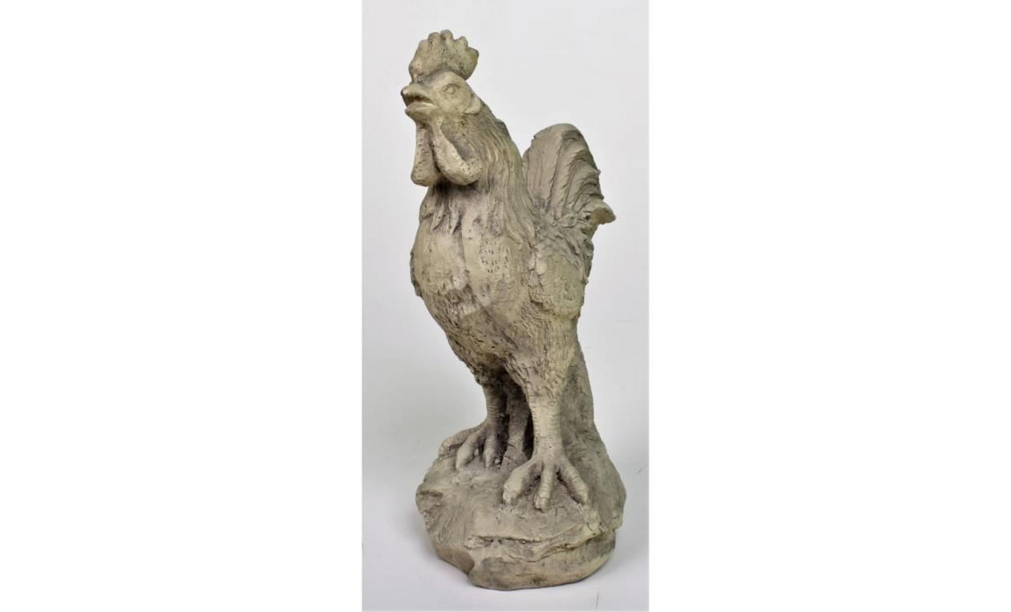 statue coq en polyrésine   20x15xh33cm   décoration pas cher
