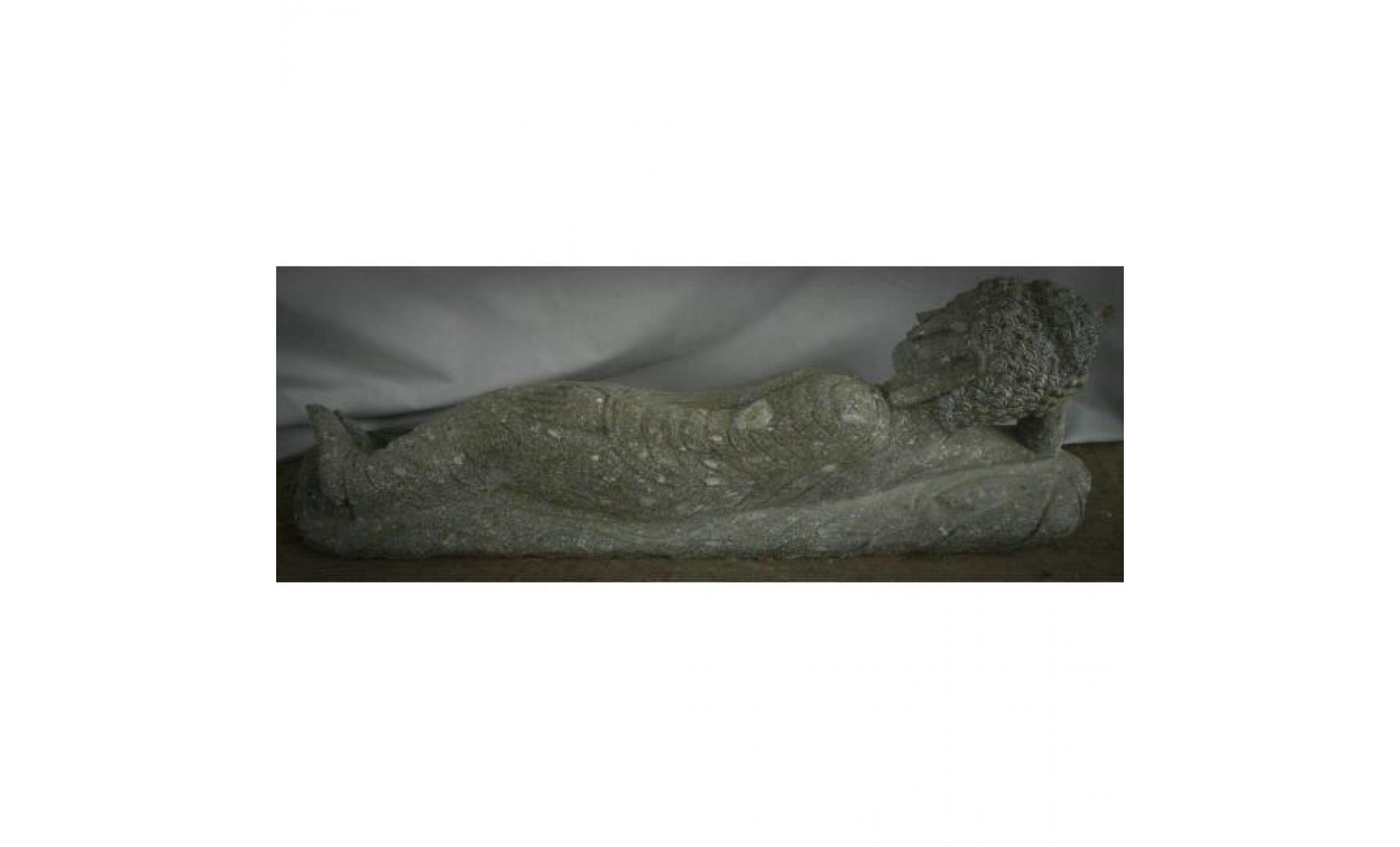 statue de bouddha allongé statue en pierre naturelle zen 1 m pas cher