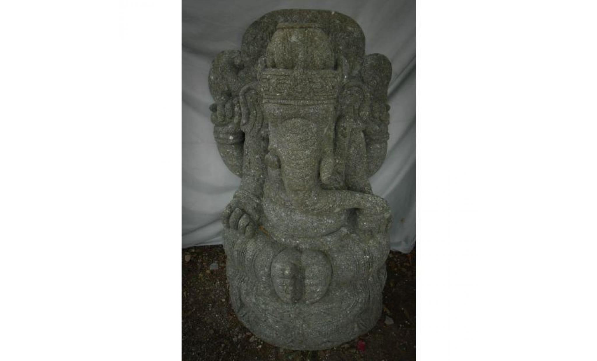 statue de jardin en pierre ganesh indouhisme jardin zen 1m