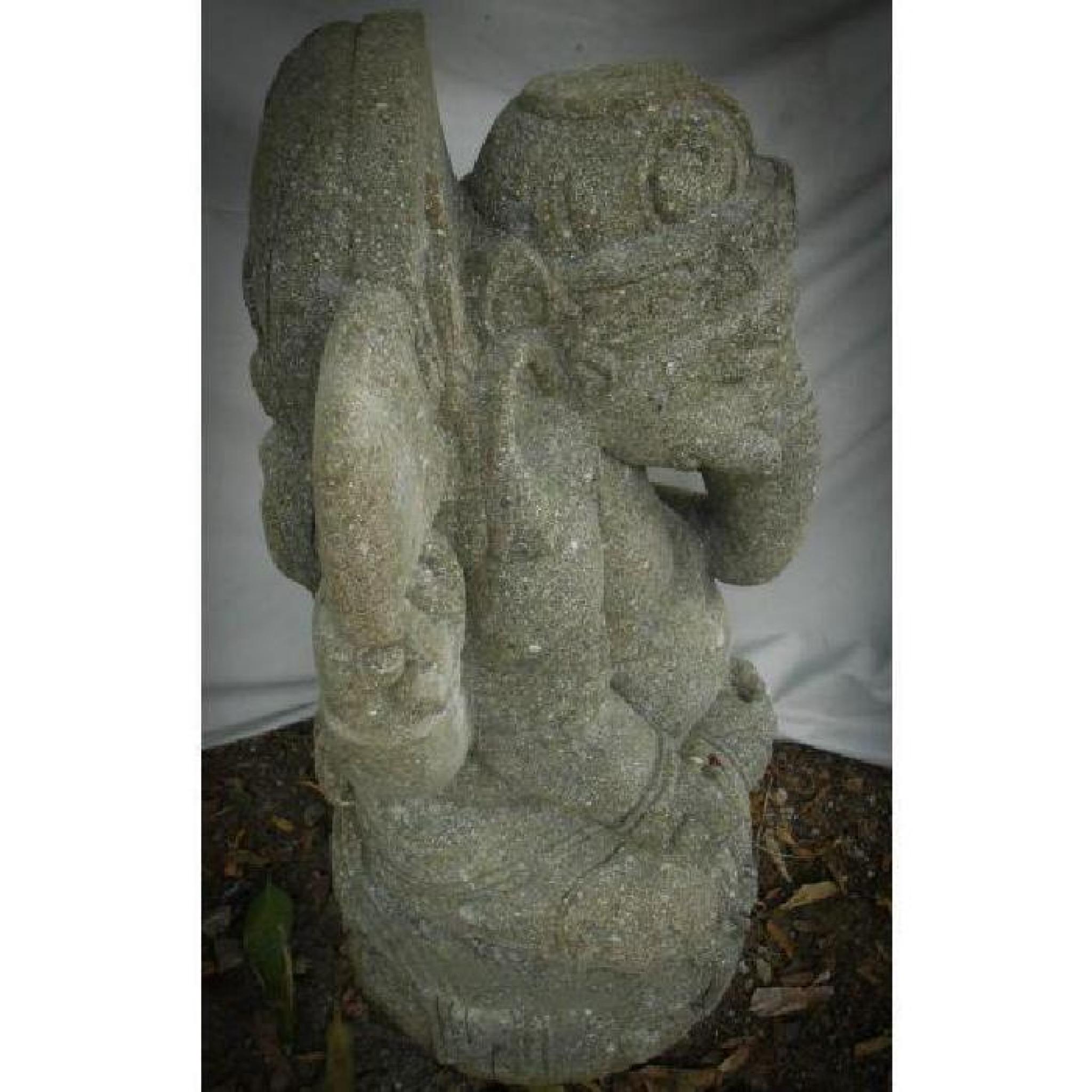 Statue en pierre volcanique GANESH Indouhisme 80 cm pas cher