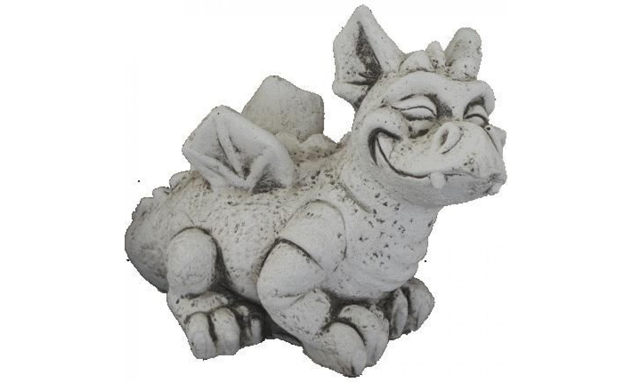 statuette petit dragon en pierre reconstituée
