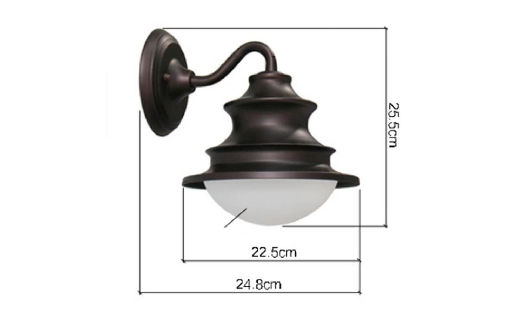 stoex® applique murale vintage lampe industrielle fer metal lampe imperméable extérieur  mur de feu 24.8cm x 25.5cm pas cher