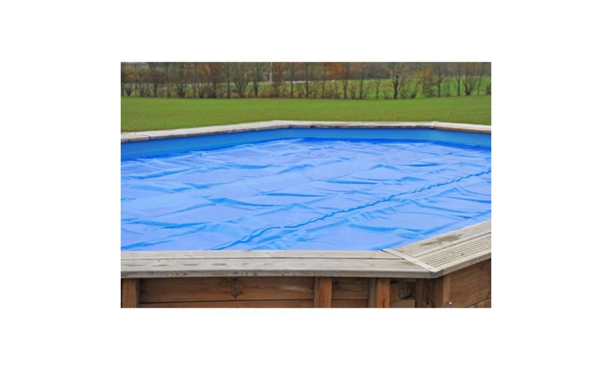 sunbay bâche été à bulles pour piscine carrée en bois carra   3 x 3 x 1,20 m